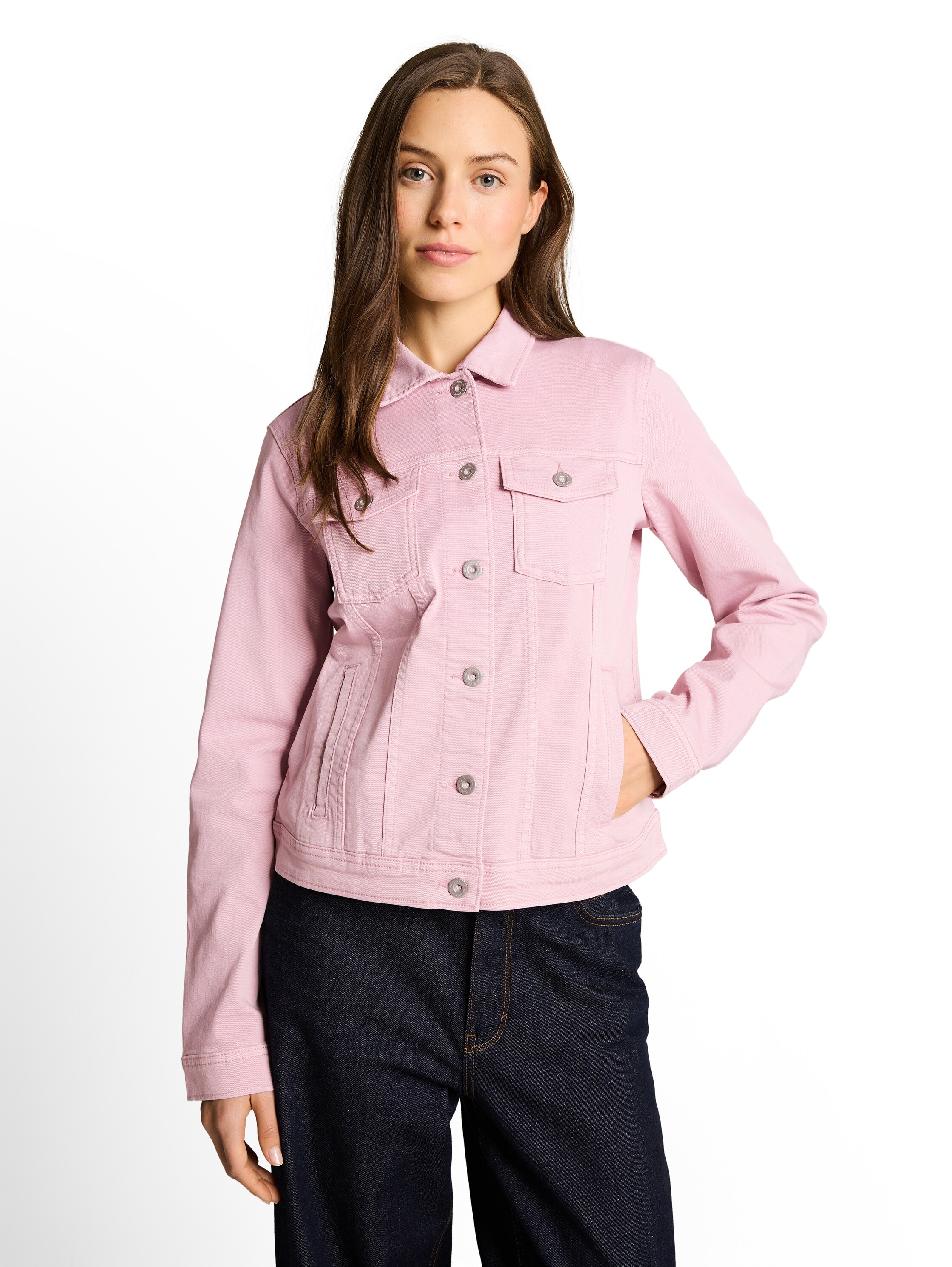 TOM TAILOR Jeansjacke ohne Kapuze mit Knopfleiste und Stretch günstig online kaufen