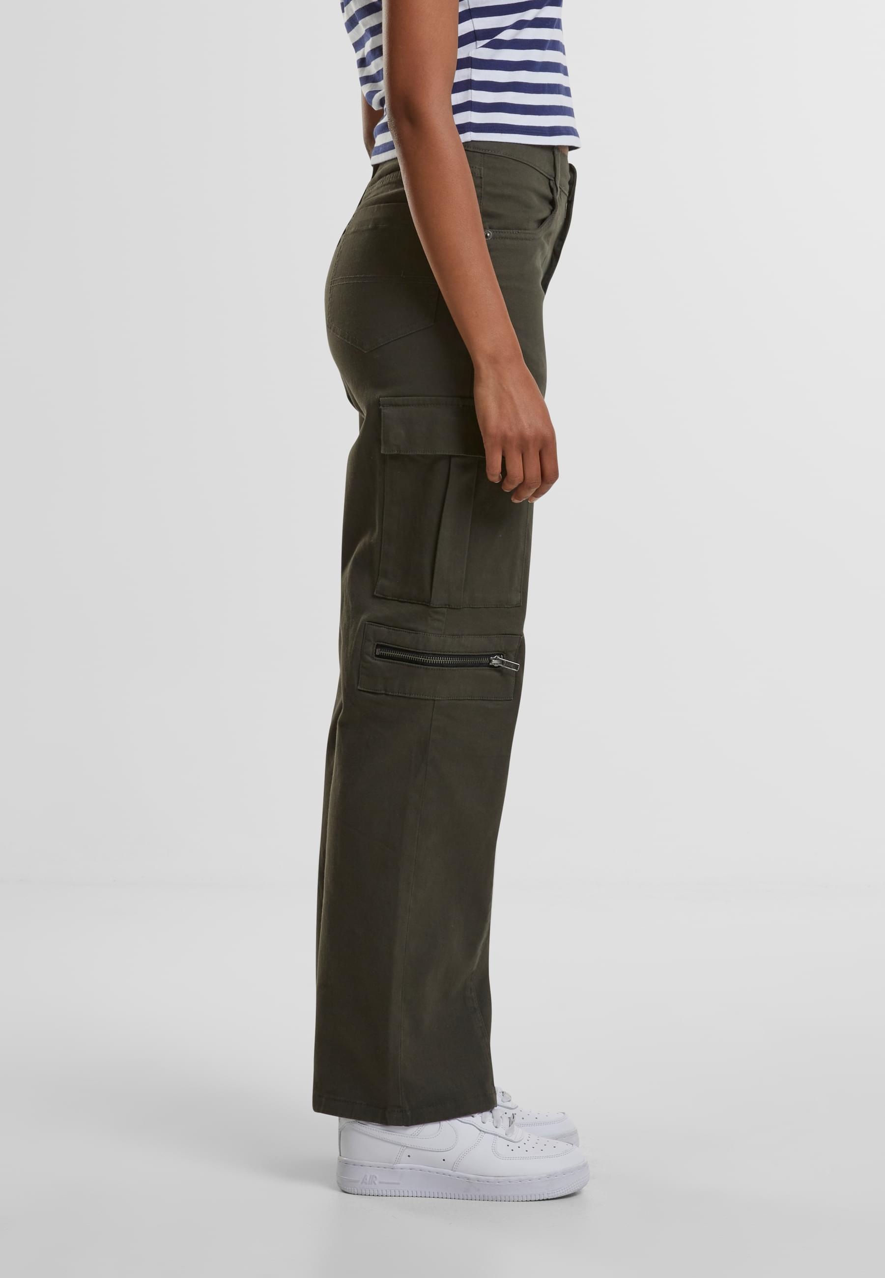 URBAN CLASSICS Stoffhose »Urban Classics Ladies Loose Utility Stretch Twill Pants«, (1 tlg.)