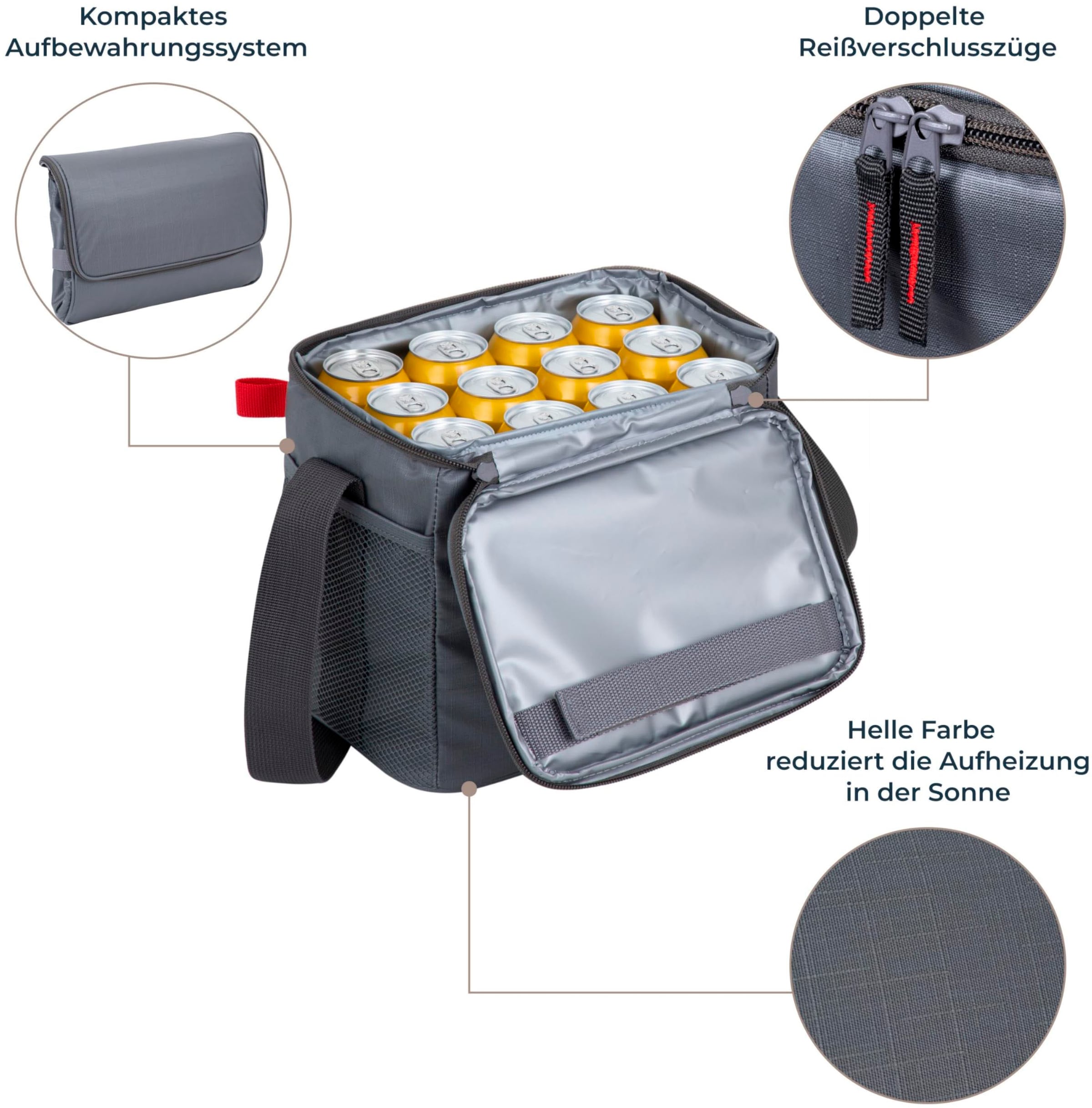 RESTO Kitchenware Kühltasche »Polis faltbare Picknicktasche Lunchtasche Thermotasche Isoliertasche«, Witterungsbeständig und absolut auslaufsicher