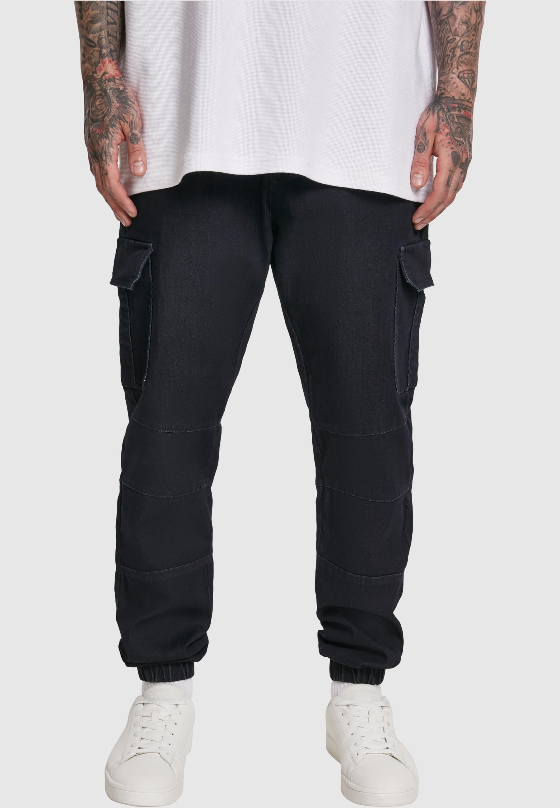 URBAN CLASSICS Stoffhose »Urban Classics Herren Cargo Jogging Jeans«, (1 tlg.)