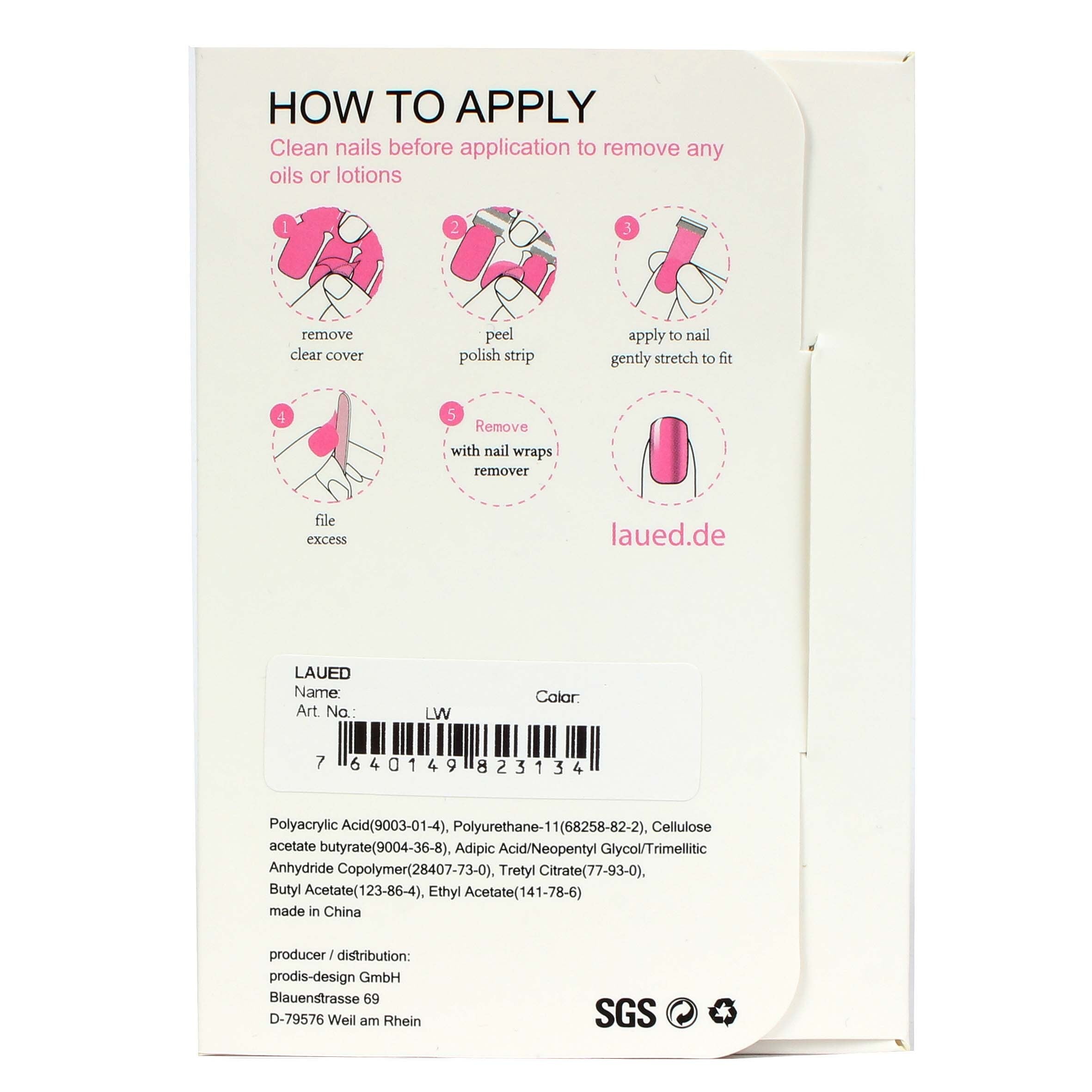 Vargu Nagellack »solid pink«, aus zertifizierter Produktion (SGS / SEDEX) und Material (FSC)