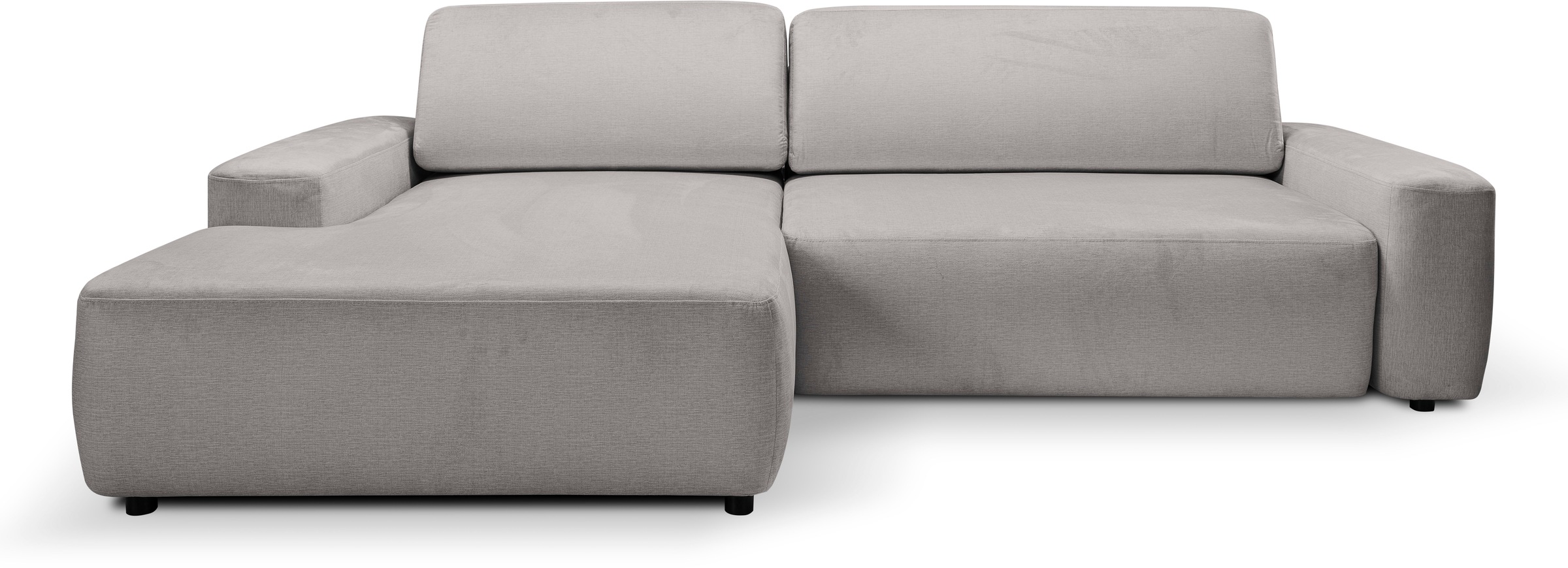 WERK2 Ecksofa "Bully L-Form", Curvy Trend Ecksofa mit Schlaffunktion in wei günstig online kaufen