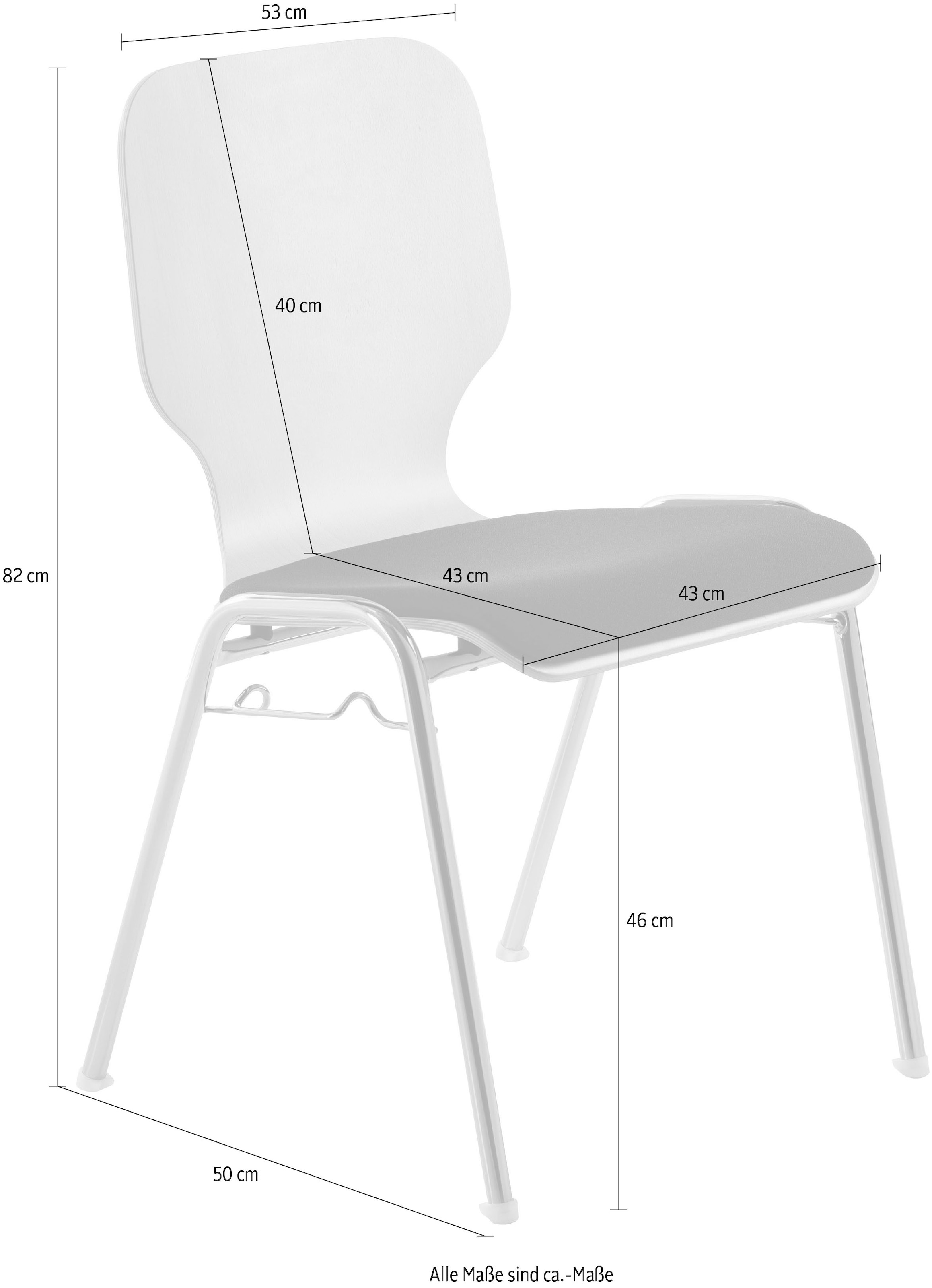 Mayer Sitzmöbel Besucherstuhl »211604«, Struktur (100% Polyester), Stapelstuhl stapelbar bis 10 Stk.