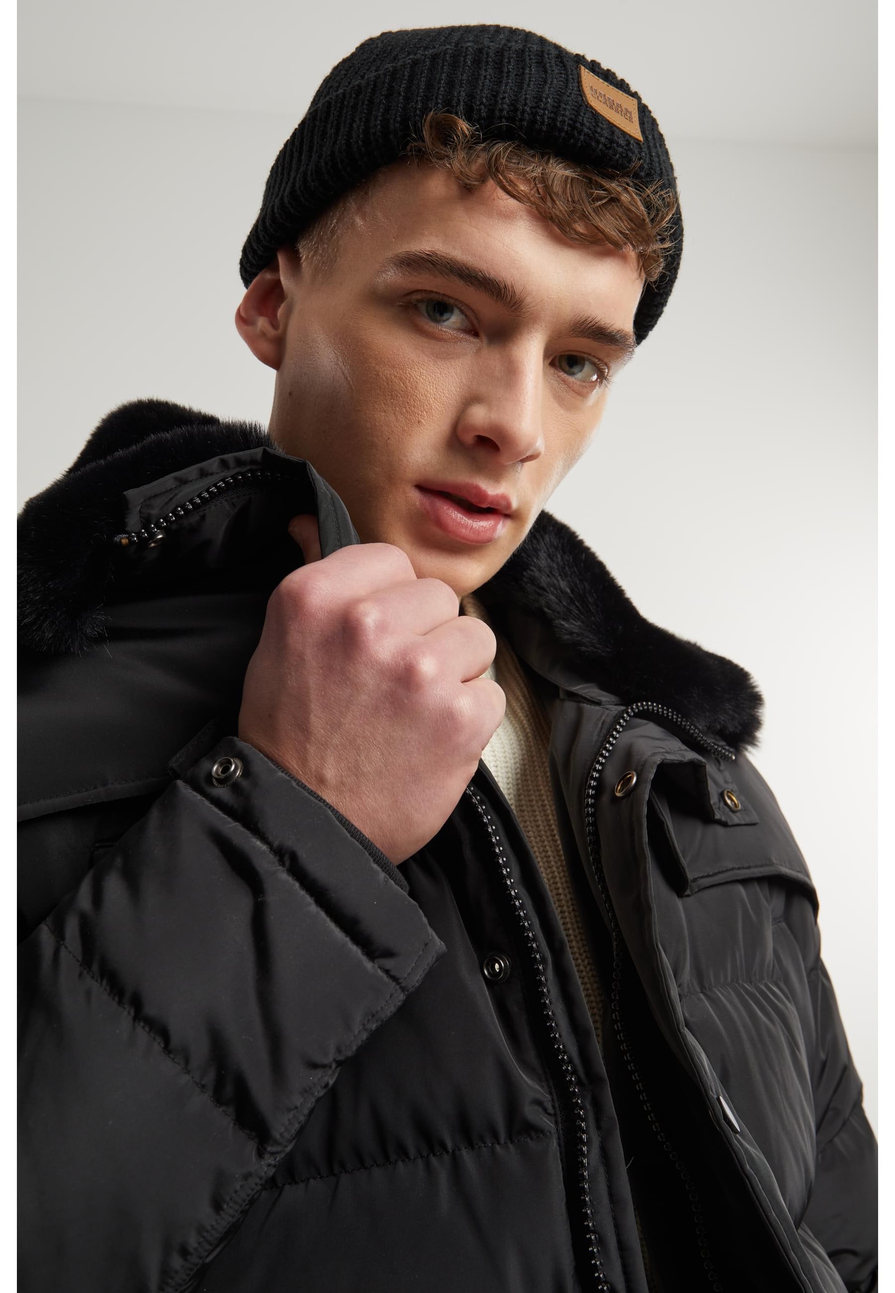 URBAN CLASSICS Winterjacke »Urban Classics Puffer Jacket With Detachable Fur Collar«, (1 St.), ohne Kapuze