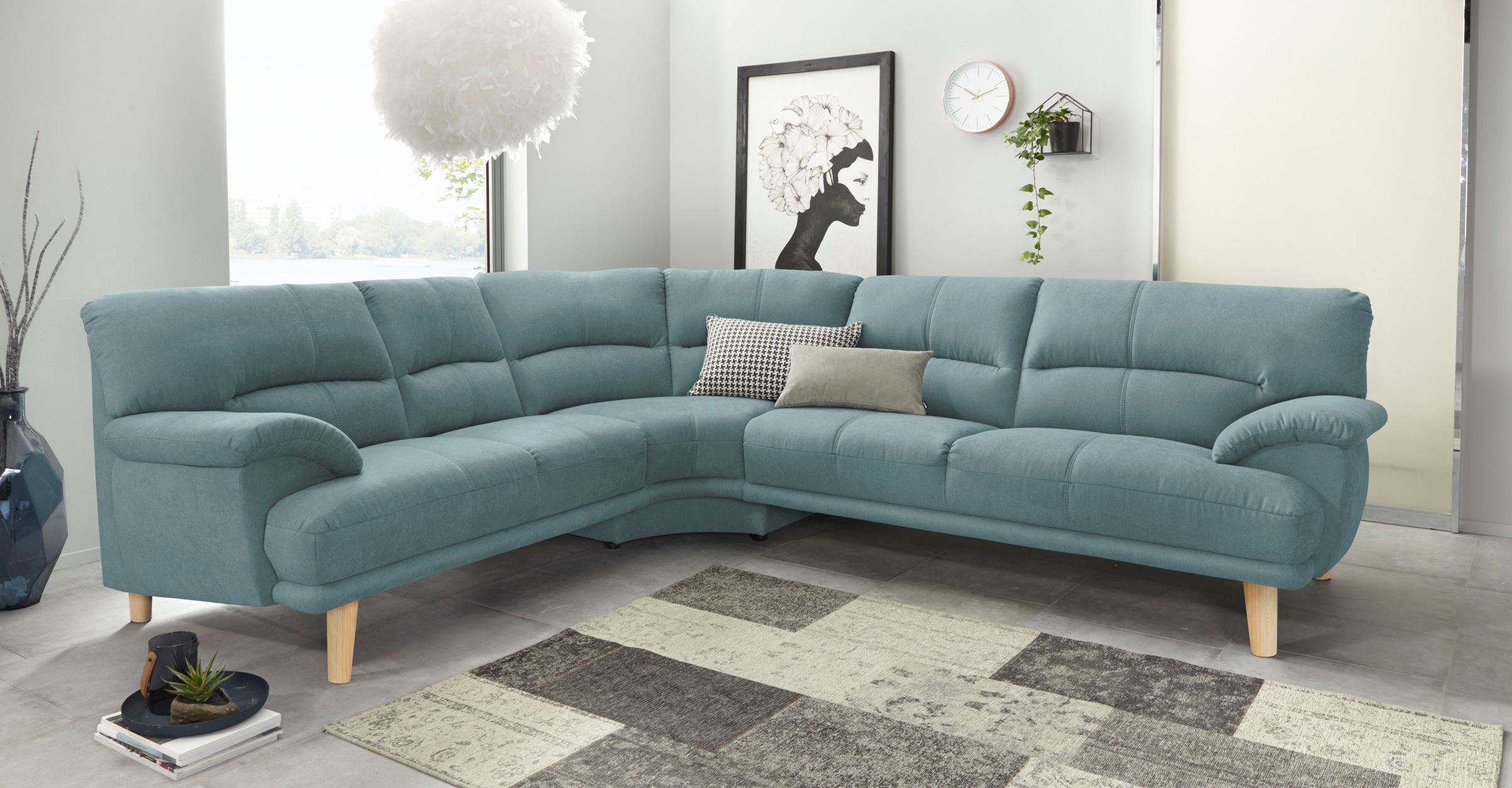 TRENDMANUFAKTUR Polsterecke "Cecilia, italienisches Designsprache, modern u günstig online kaufen