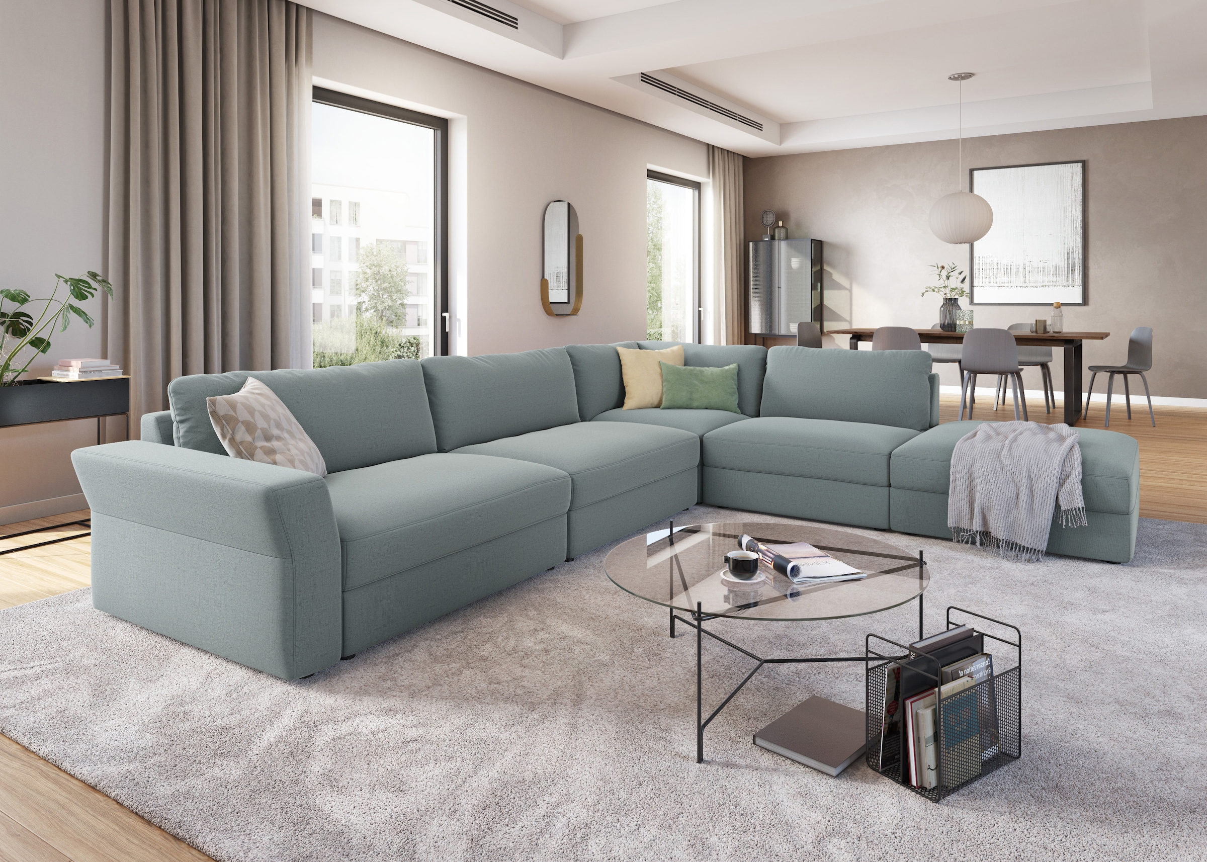 sit&more Ecksofa »Cadabra L-Form«, Breite 356 cm, mit Sitztiefenverstellung