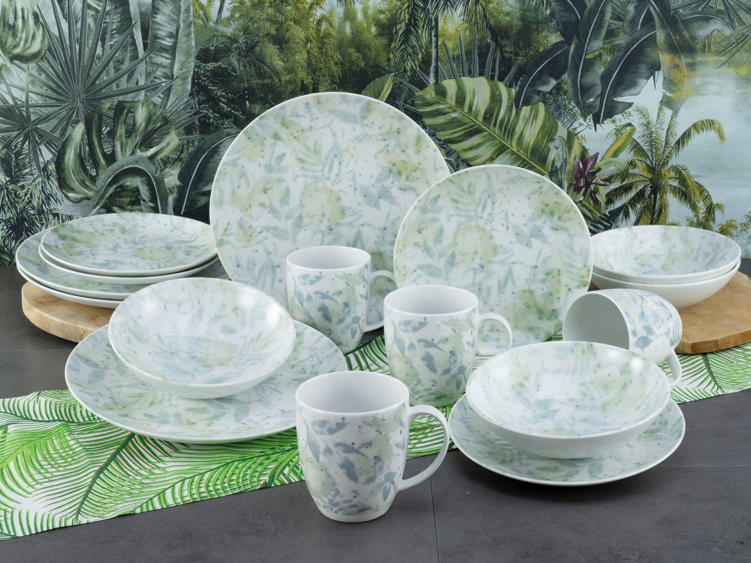 CreaTable Kombiservice "Geschirr-Set Home - Tropical" Service, im Used-und günstig online kaufen