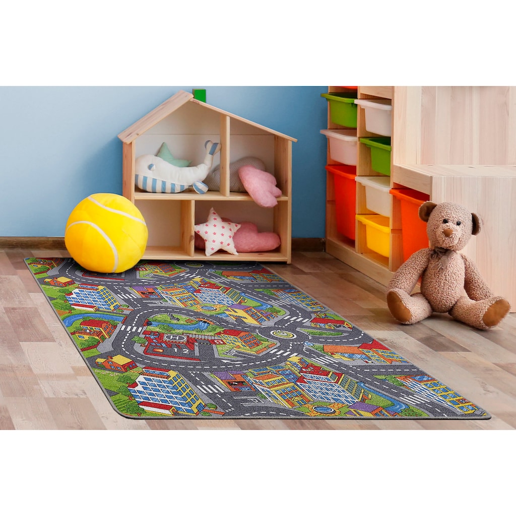 Andiamo Kinderteppich »Straße«, rechteckig, Straßen-Spiel-Teppich, Straßenbreite: 8,5 cm, Kinderzimmer