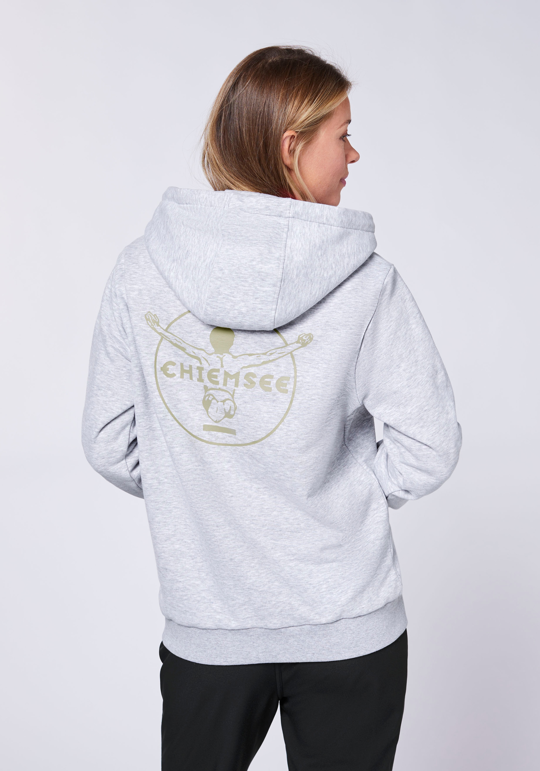 Chiemsee Kapuzensweatshirt, - mit großem, tonalen Logo Rubber Print auf dem Rücken