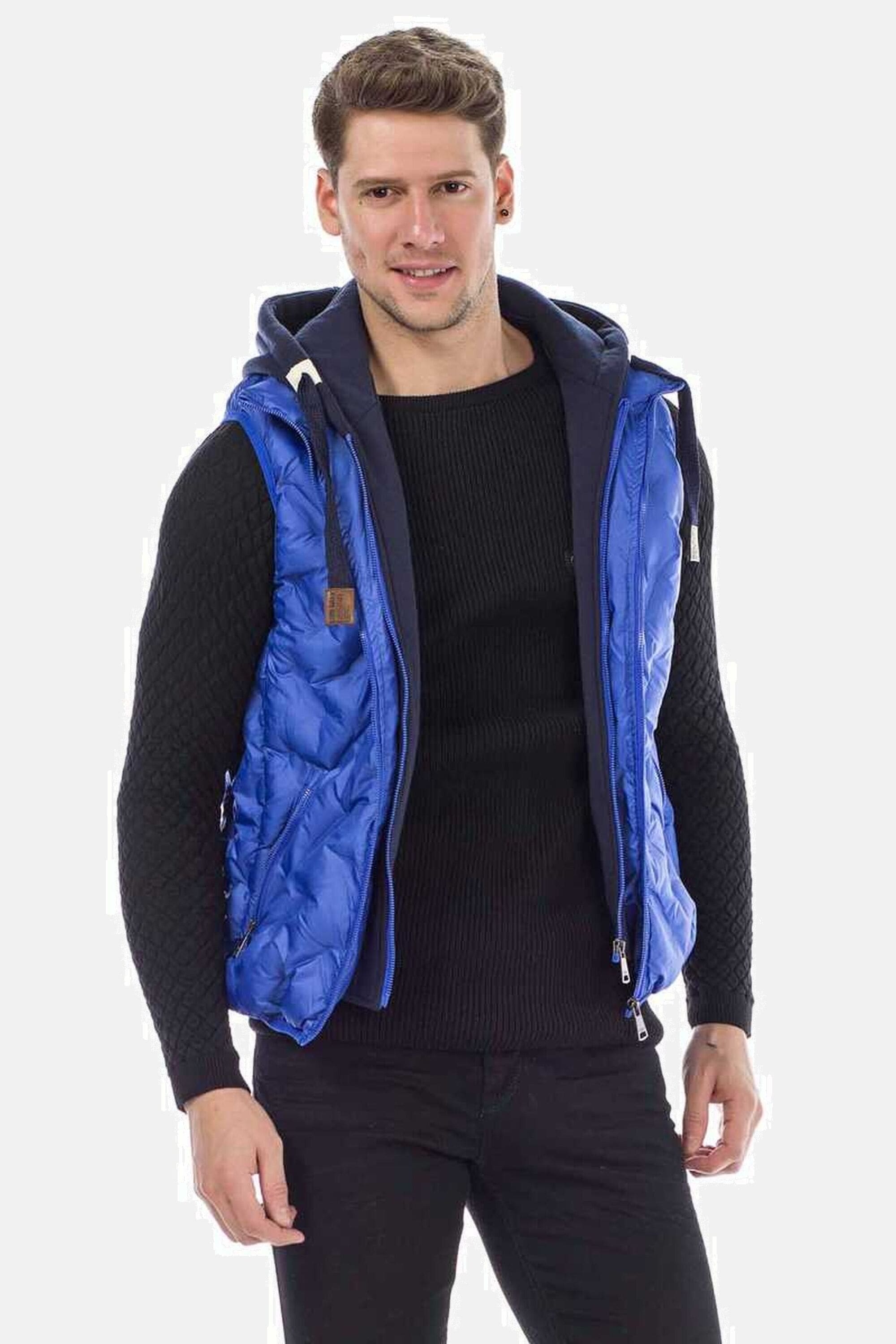 Cipo & Baxx Steppweste "Weste" 1 Stk. tlg. mit Sweatkapuze, CM-151 günstig online kaufen