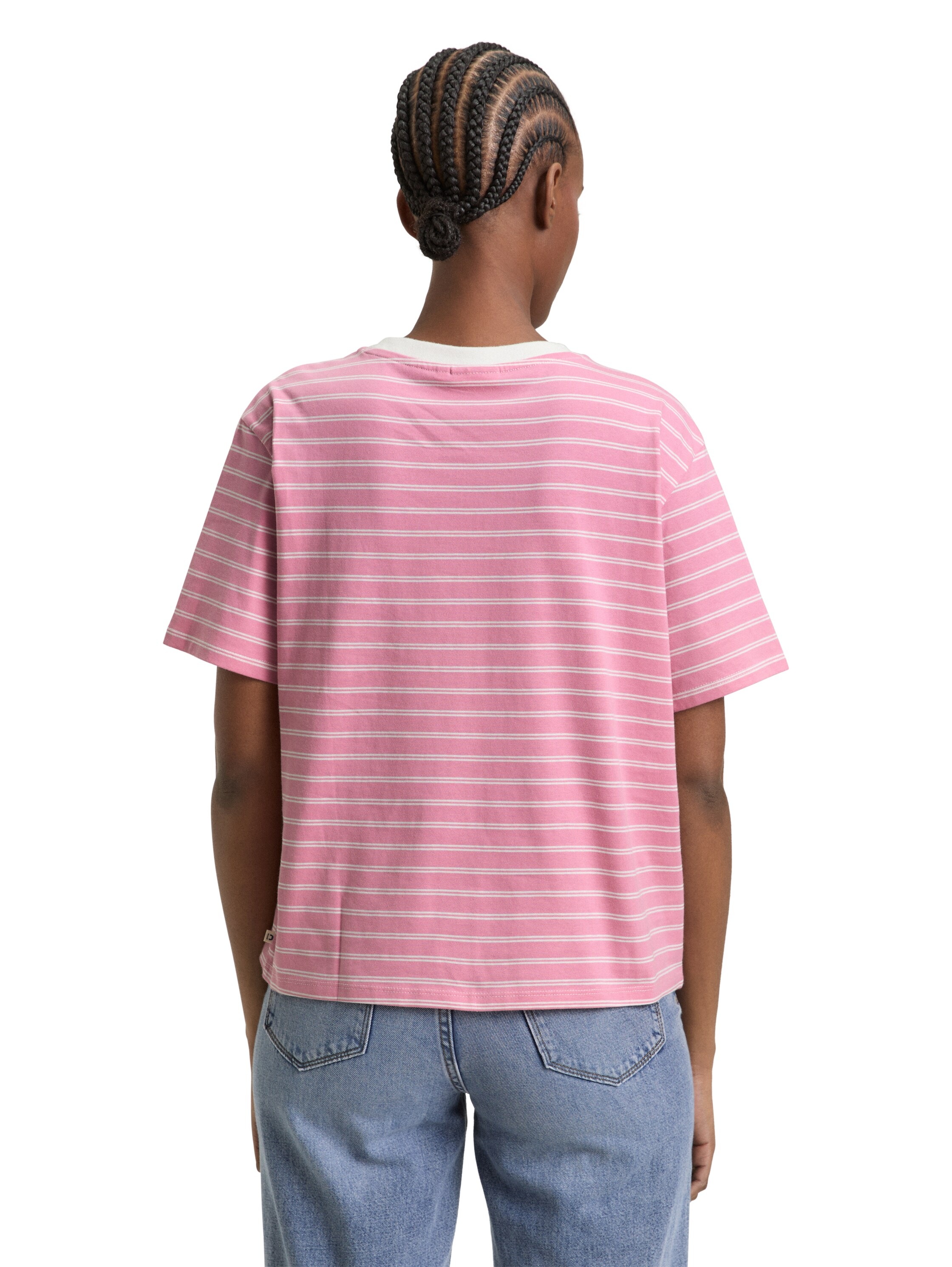 TOM TAILOR Denim T-Shirt mit Streifen Muster günstig online kaufen