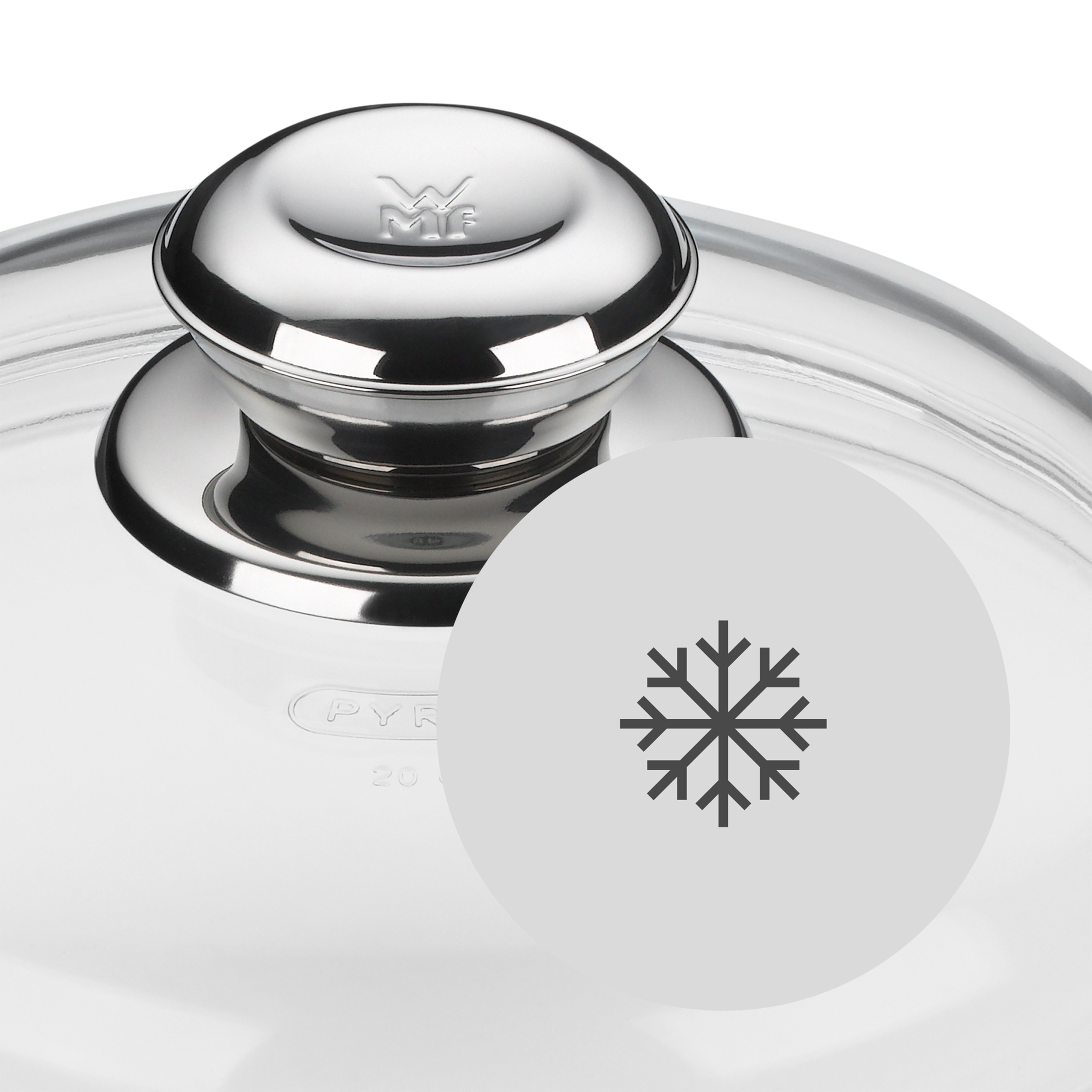 WMF Deckel, (1 tlg.), passend für 28 cm Pfannen, Borosilikatglas, robust, stoßsicher