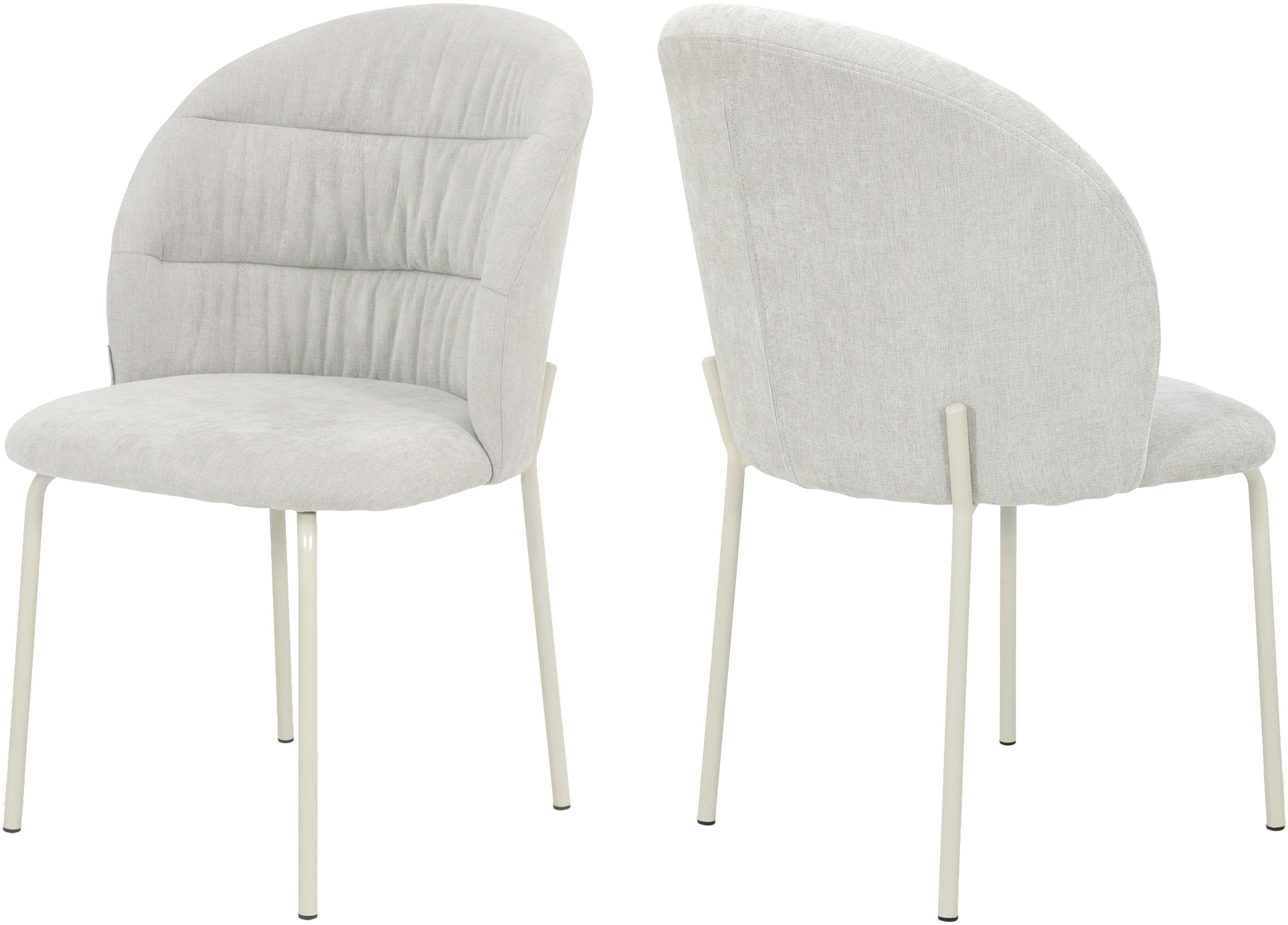 TOM TAILOR HOME 4-Fußstuhl "LEAF CHAIR" (Set) 2 Stk.4-Fußgestell, Raffung in der Rückenlehne