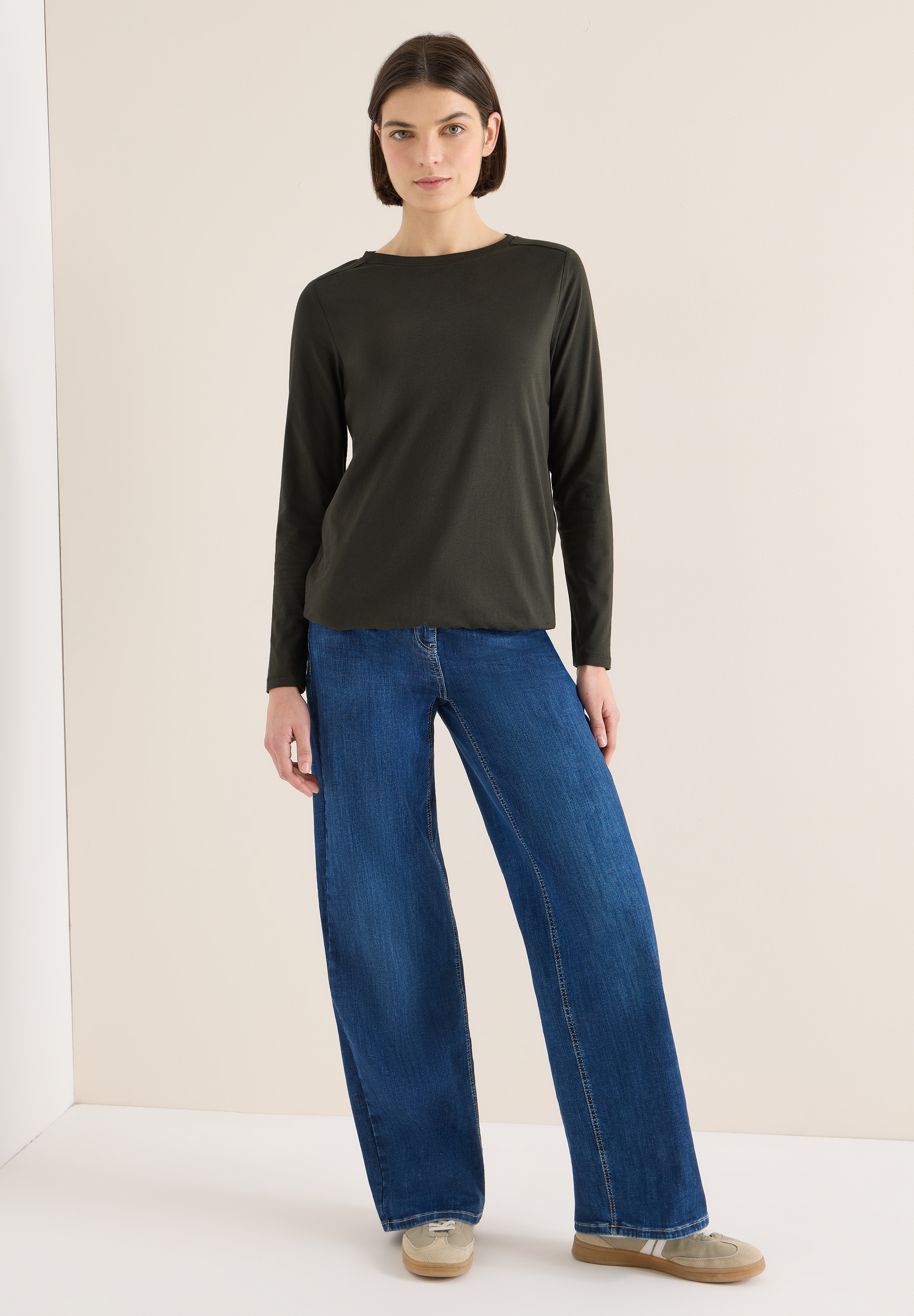 Cecil Langarmshirt aus reiner Baumwolle