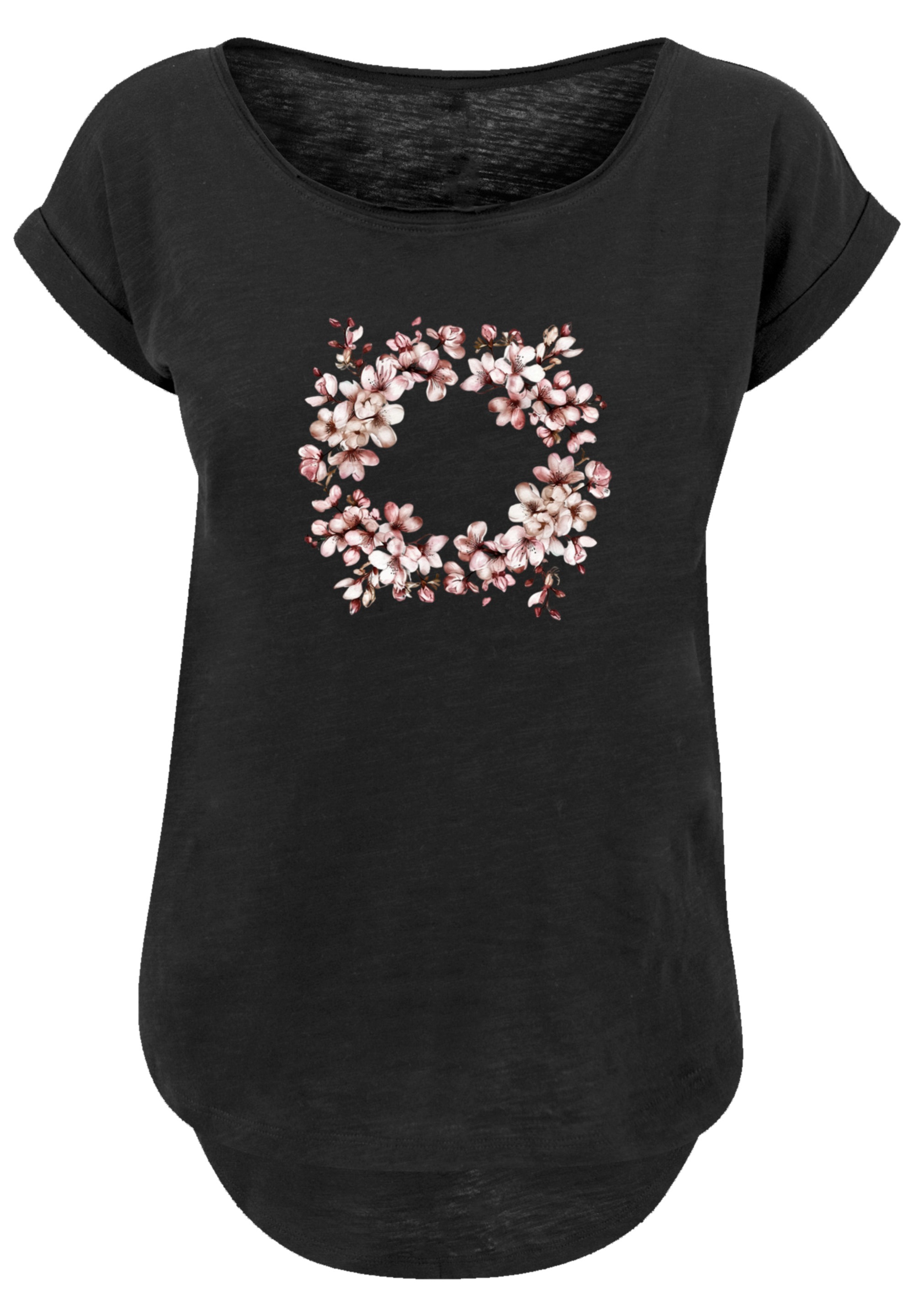 F4NT4STIC T-Shirt "Rosa Frühlings Blumenkranz Dekor" Premium Qualität günstig online kaufen