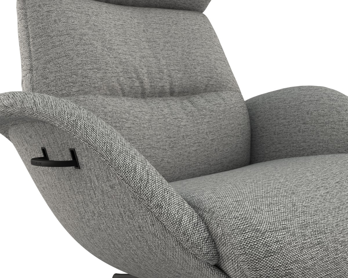 FLEXLUX Relaxsessel »Relaxchairs More«, Premium Komfort, Rücken- & Kopfteilverstellung, drehbar, Fuß schwarz