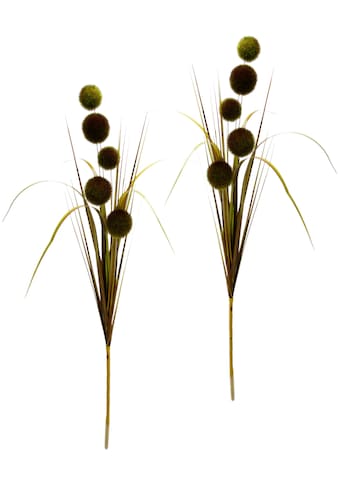 I.GE.A. Kunstpflanze »Allium im Gras« Dekozwei...