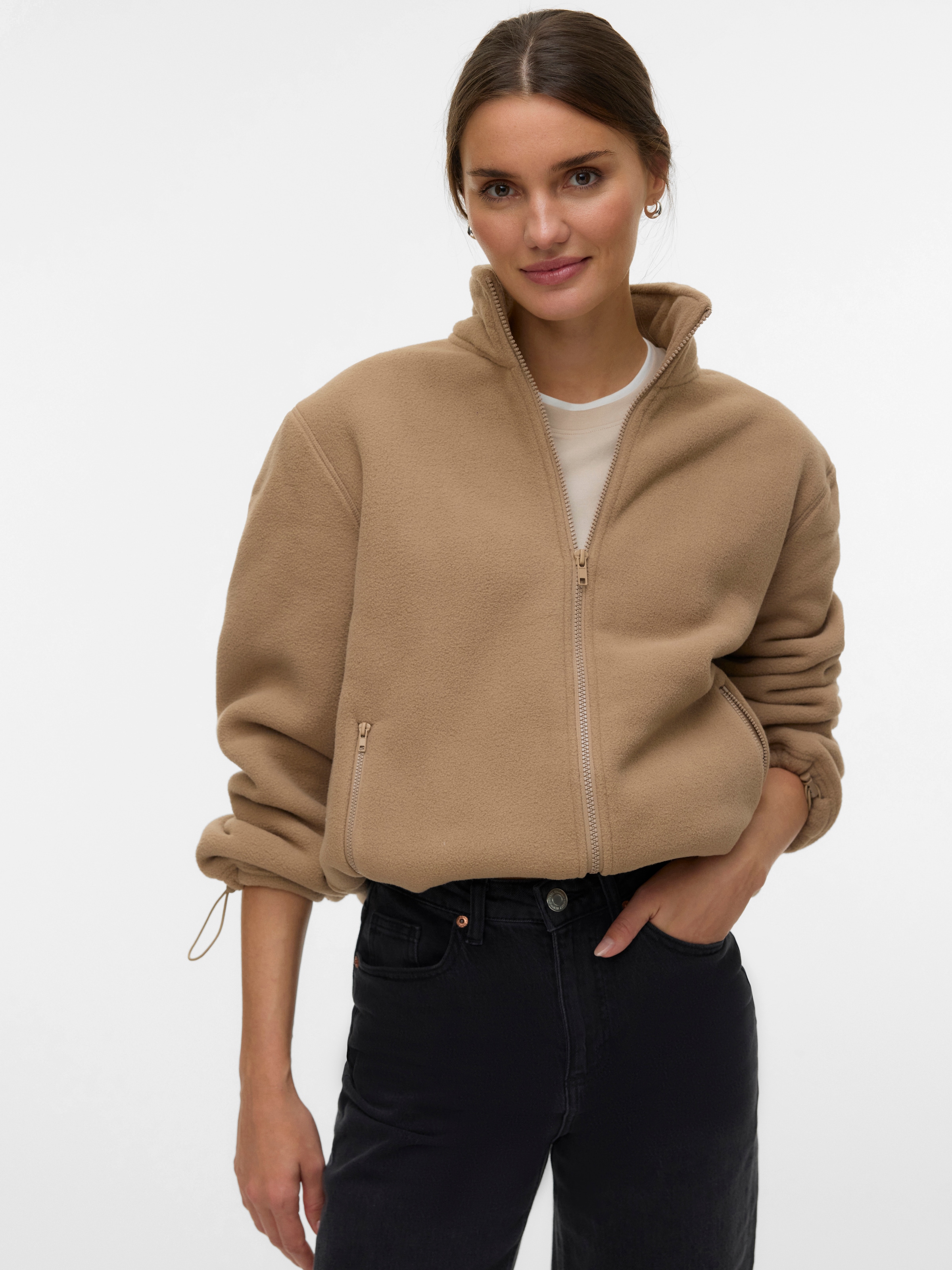 Vero Moda Fleecejacke "VMJANNIE LS FLEECE ZIP JACKET EXP" Kunstfaser günstig online kaufen