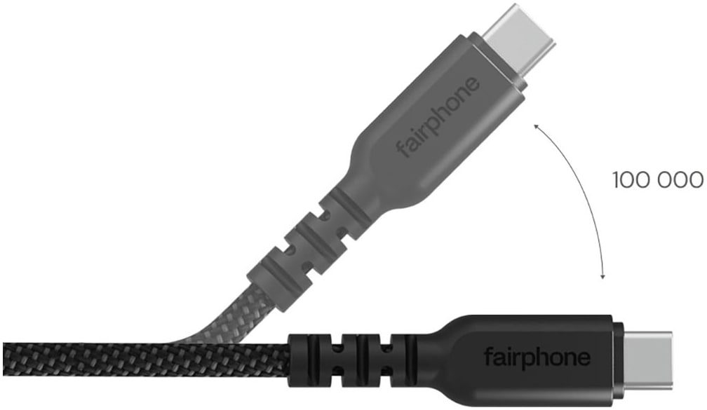 Fairphone Smartphone-Kabel »USB-C 3.2 Long Life Lade- und Datenkabel (20 Gb/s) 1 m«, USB Typ C, USB-C, 100 cm