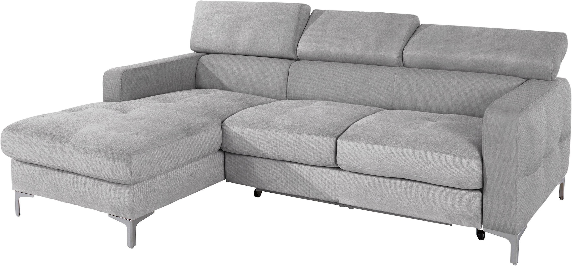 COTTA Ecksofa "Sammy L-Form" mit Kopfteilverstellung, wahlweise mit Schlaffunktion & Bettkasten