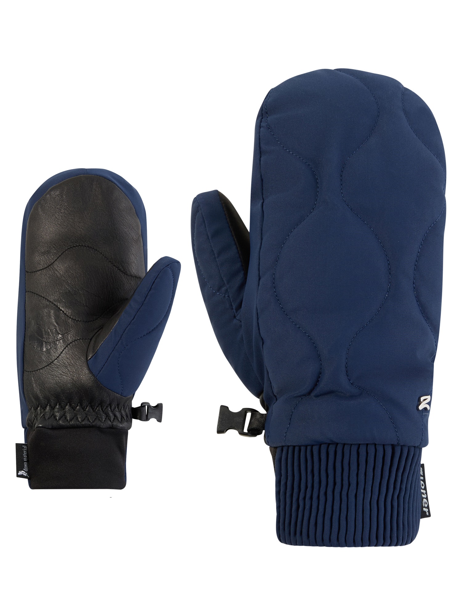 Ziener Fäustlinge "KYMARA-Z AQUASHIELD DAUNENFÜTTERUNG DAMEN" wasserdicht, winddicht, atmungsaktiv, extra warm, Lederinnenhand