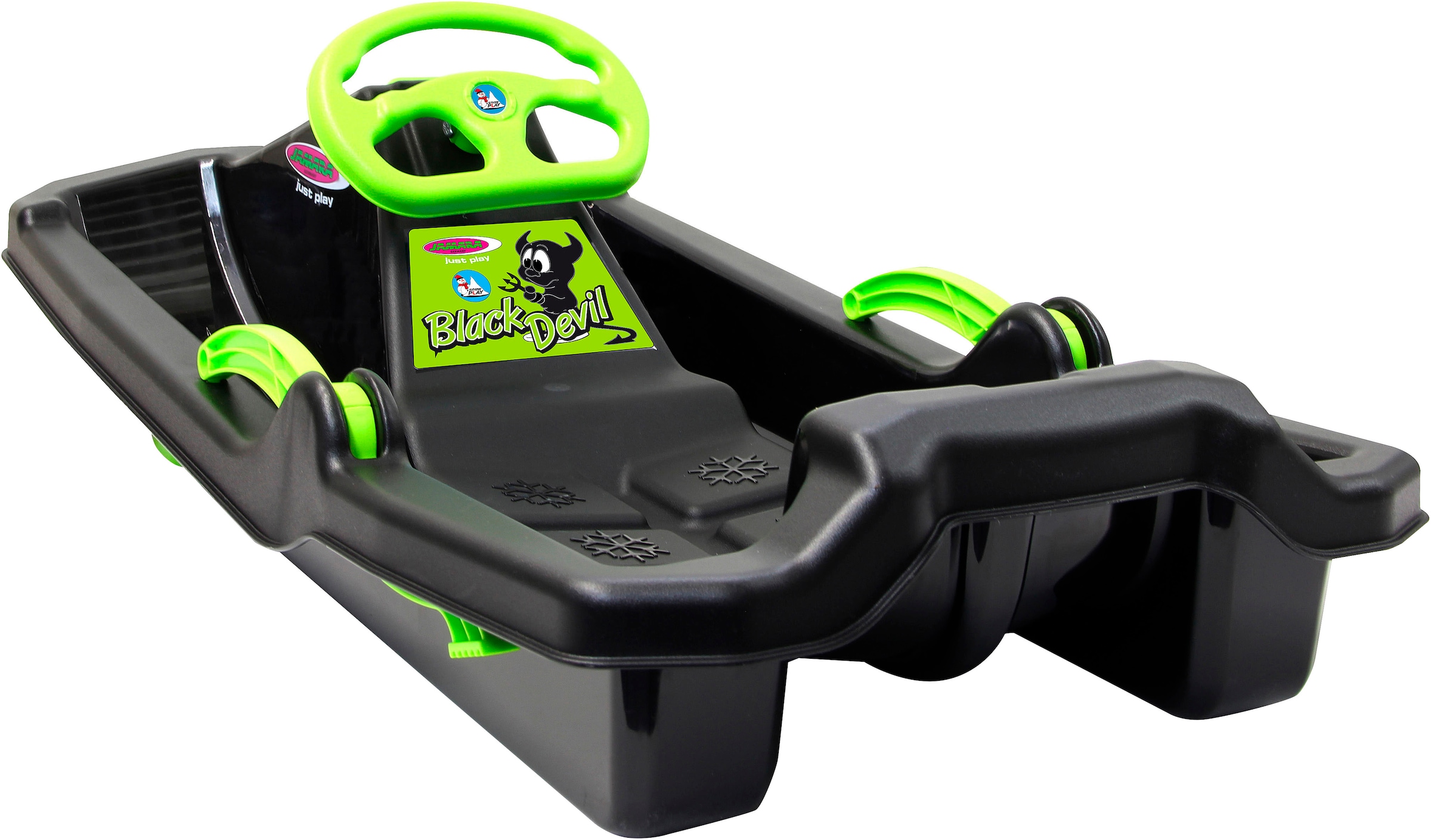 Jamara Bob »Snow Play Bob Black Devil 84cm schwarz mit Lenkrad und Bremse« Made in Europe