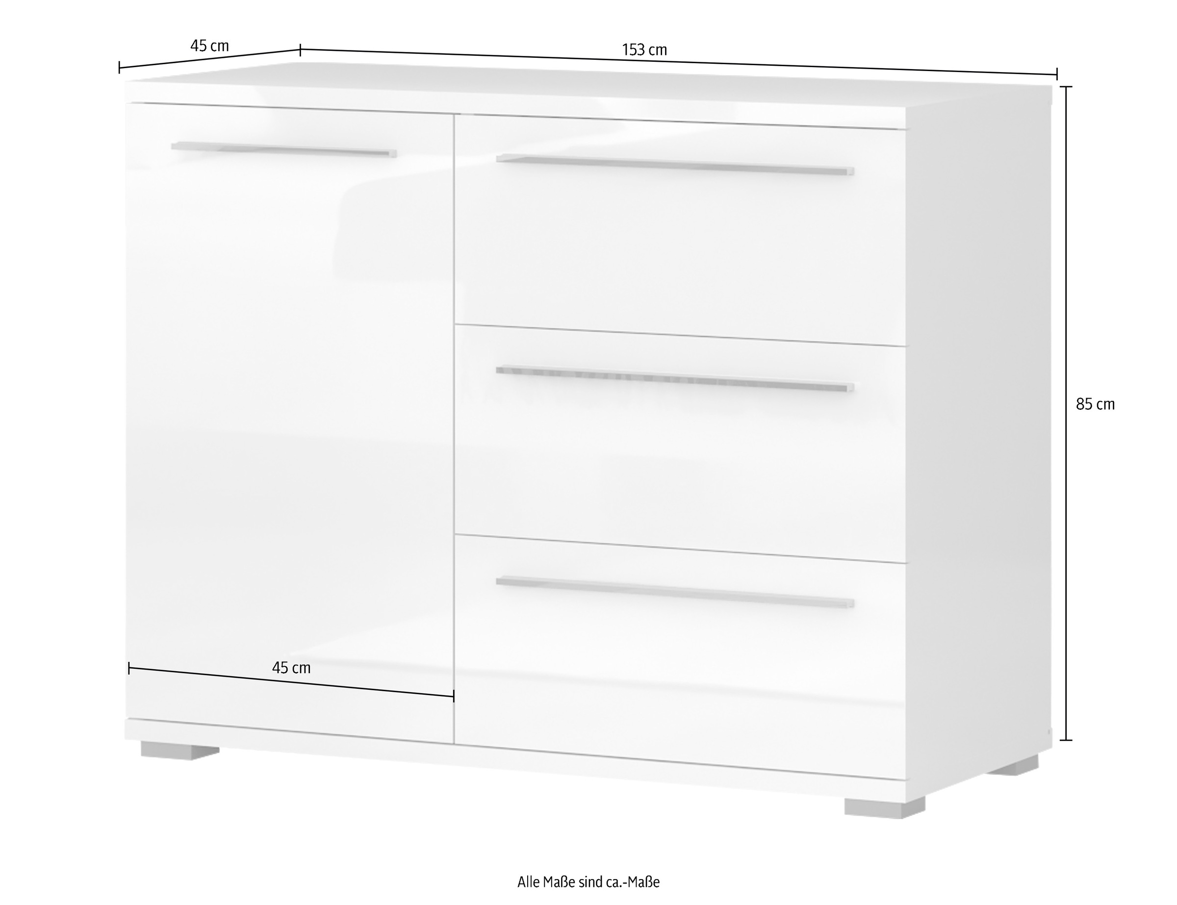 OTTO home Kommode "Piano, UV lackiert, hochglänzend in beige oder weiß, FSC günstig online kaufen