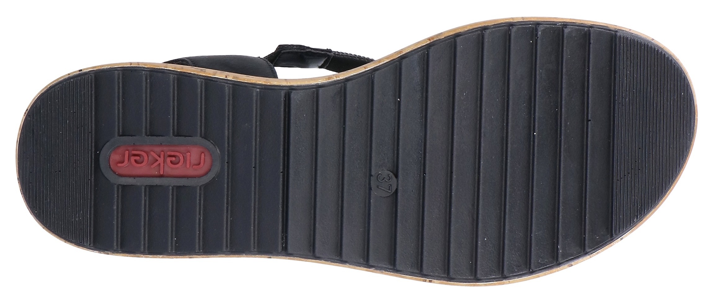 Thumbnail - Rieker Sandale Keilsandale, Plateausandalette, Sommerschuh mit Glitzersteine