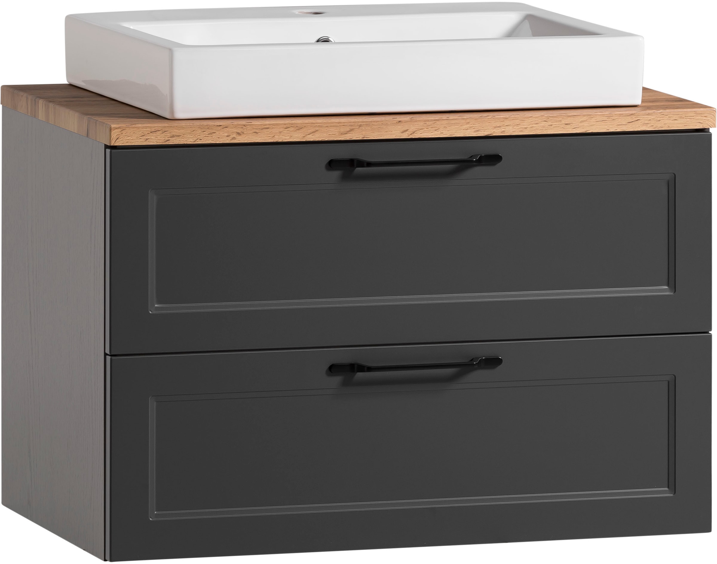 welltime Badmöbel-Set »Lana«, (Komplett-Set, 2 St.), Badezimmer-Set, 2-teilig, inkl. Waschbecken, 80 cm breit