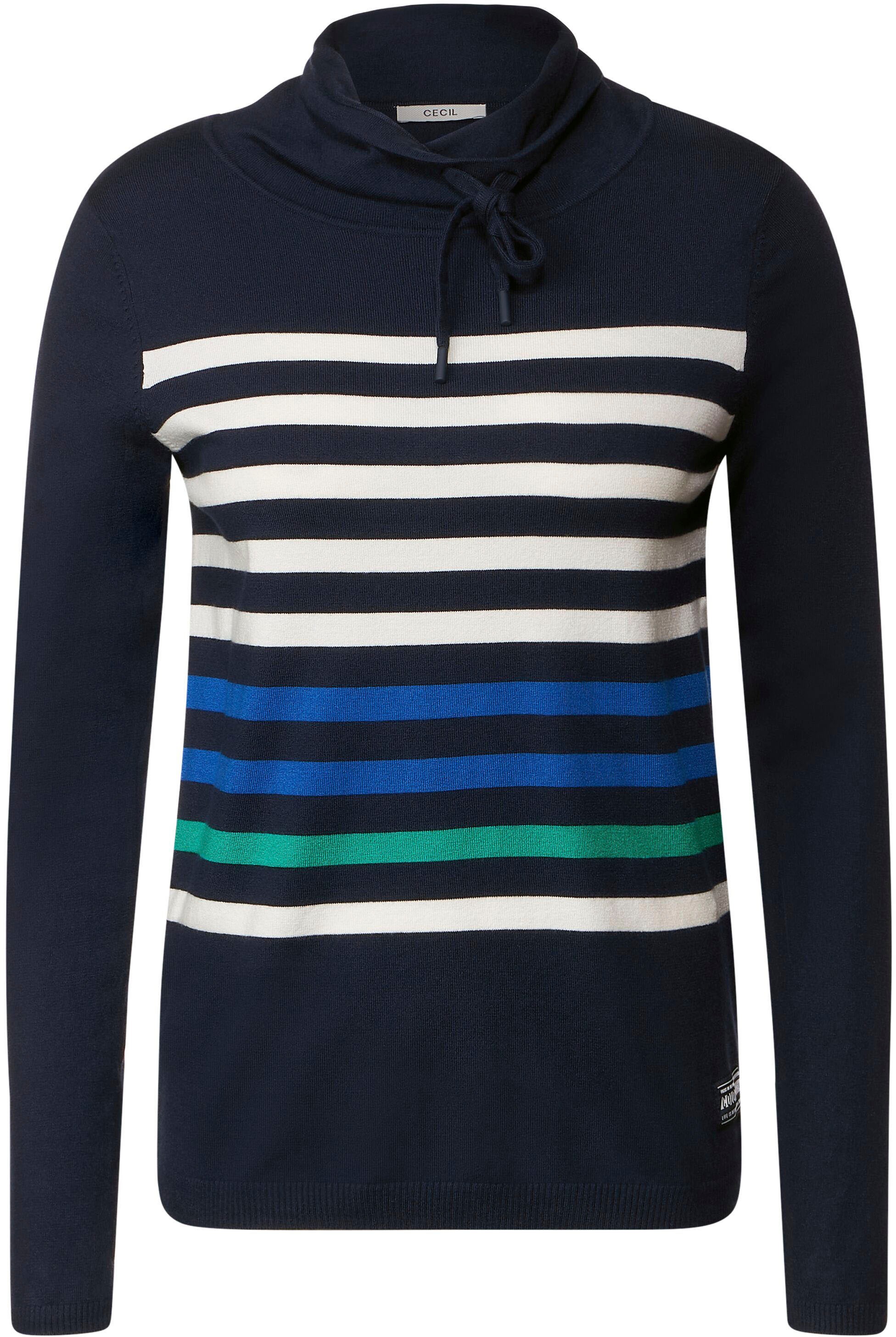 Cecil Stehkragenpullover in angesagtem Streifenmuster NH8603