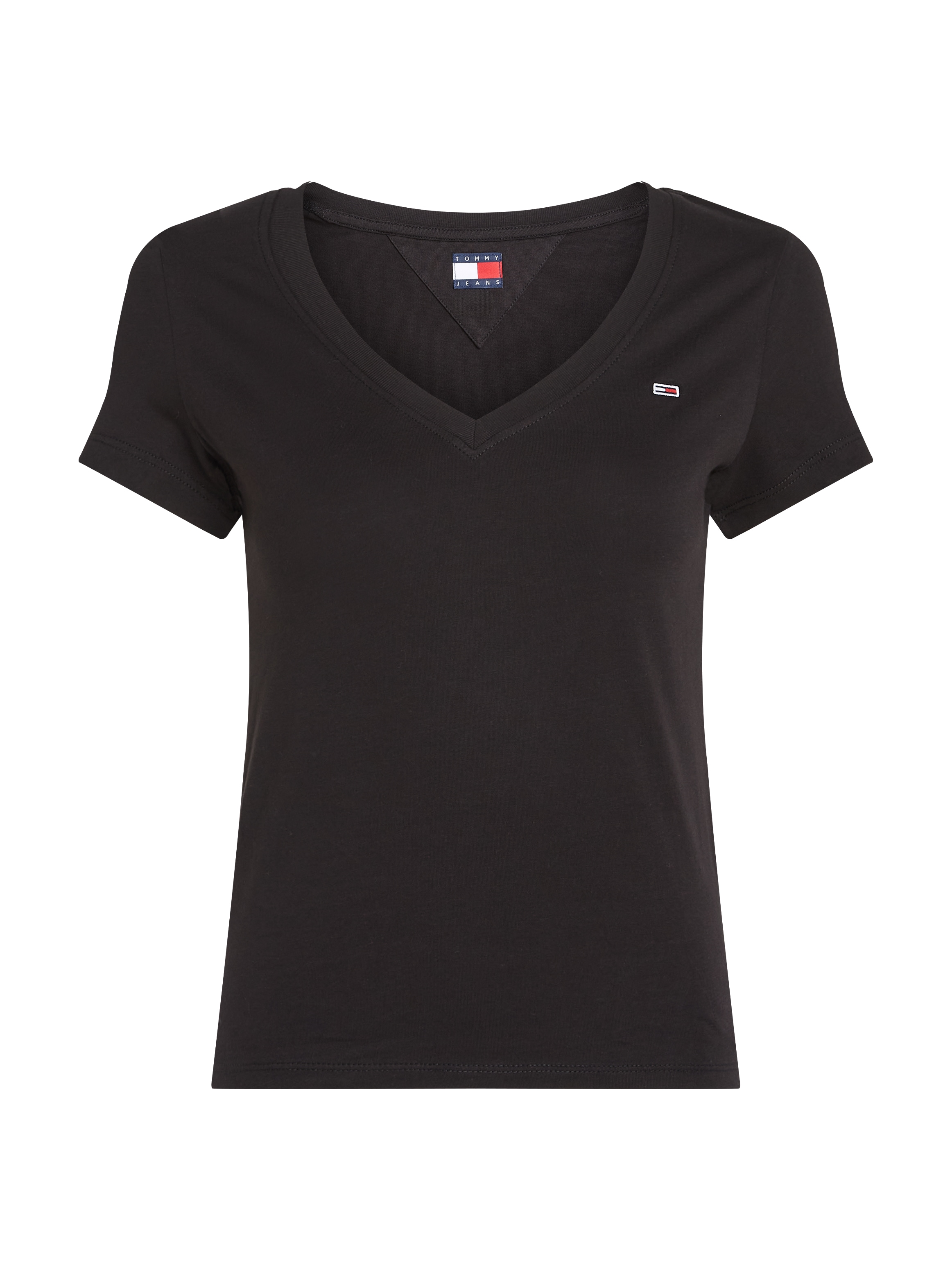 V-Shirt »TJW SLIM V-NECK TEE«, mit Logo-Stickerei