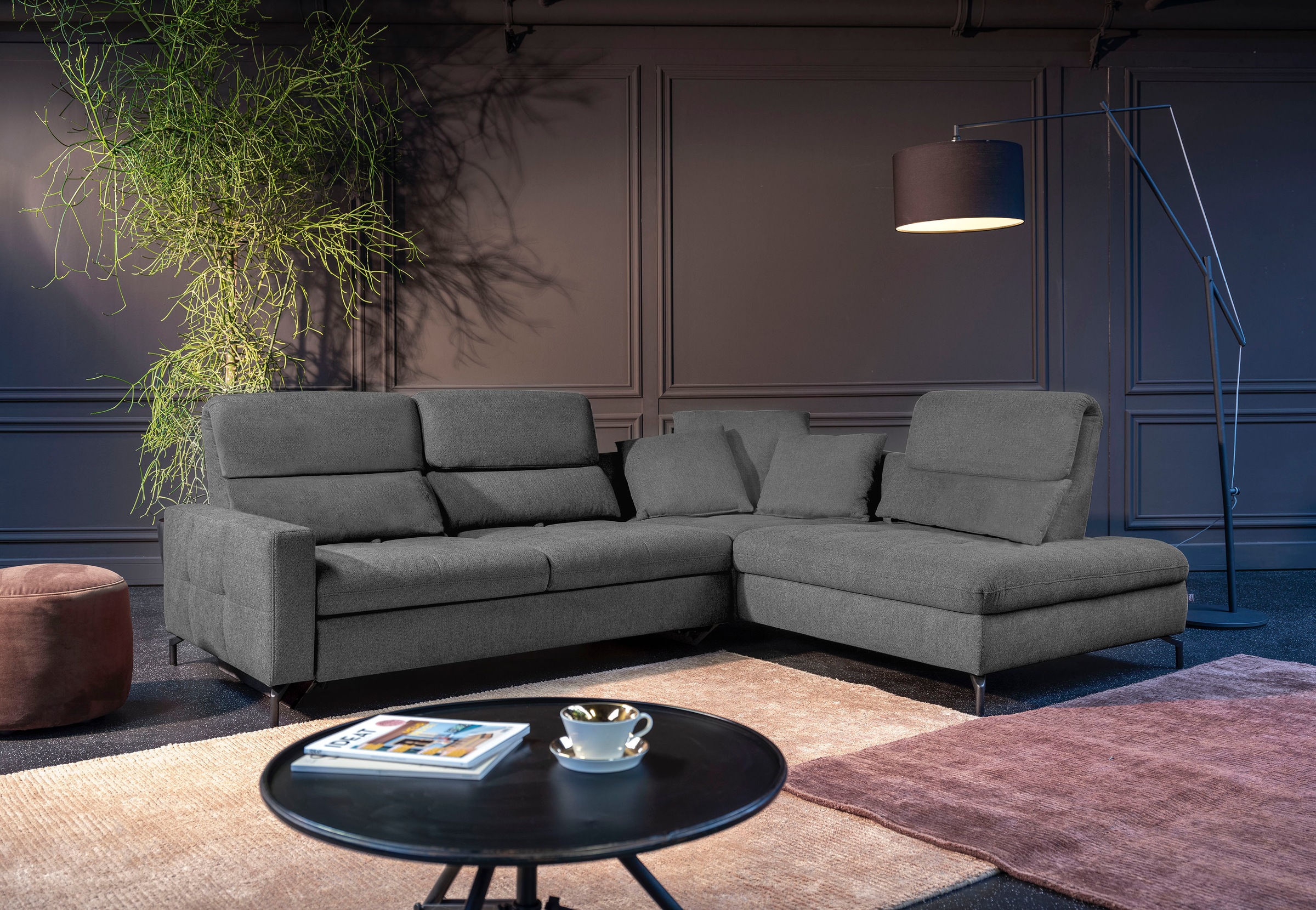 alina Ecksofa "Louis", Breite 260 cm, Rückenlehnenverstellung, wahlweise mi günstig online kaufen