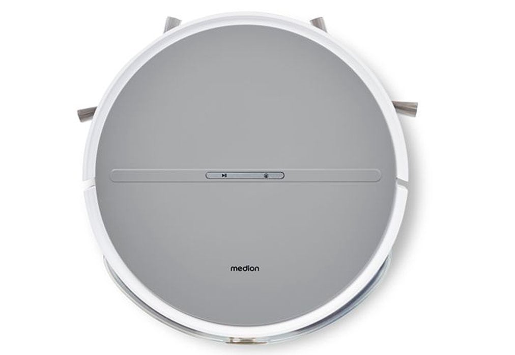 Medion® Saugroboter »E35 SW (MD 18035), Gyro-Navigation in S-Linien, 2 kPa Saugleistung«, Wischfunktion, 120 min Laufzeit, integriertes Zubehör