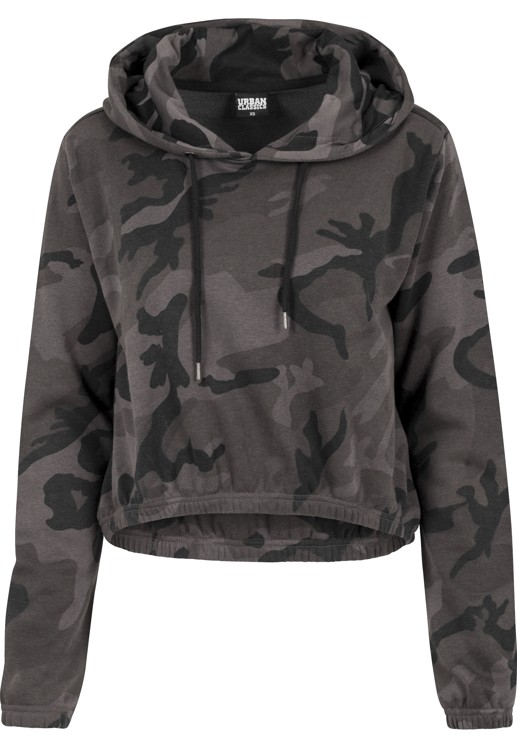 URBAN CLASSICS Rundhalspullover "Urban Classics Damen Ladies Camo Cropped Hoody" 1 Stk.