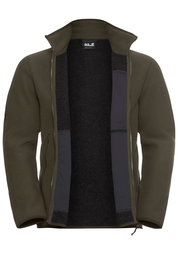 Jack Wolfskin Fleecejacke »LAKE RIDGE JKT M«, Winddicht, atmungsaktiv, Übergangsjacke