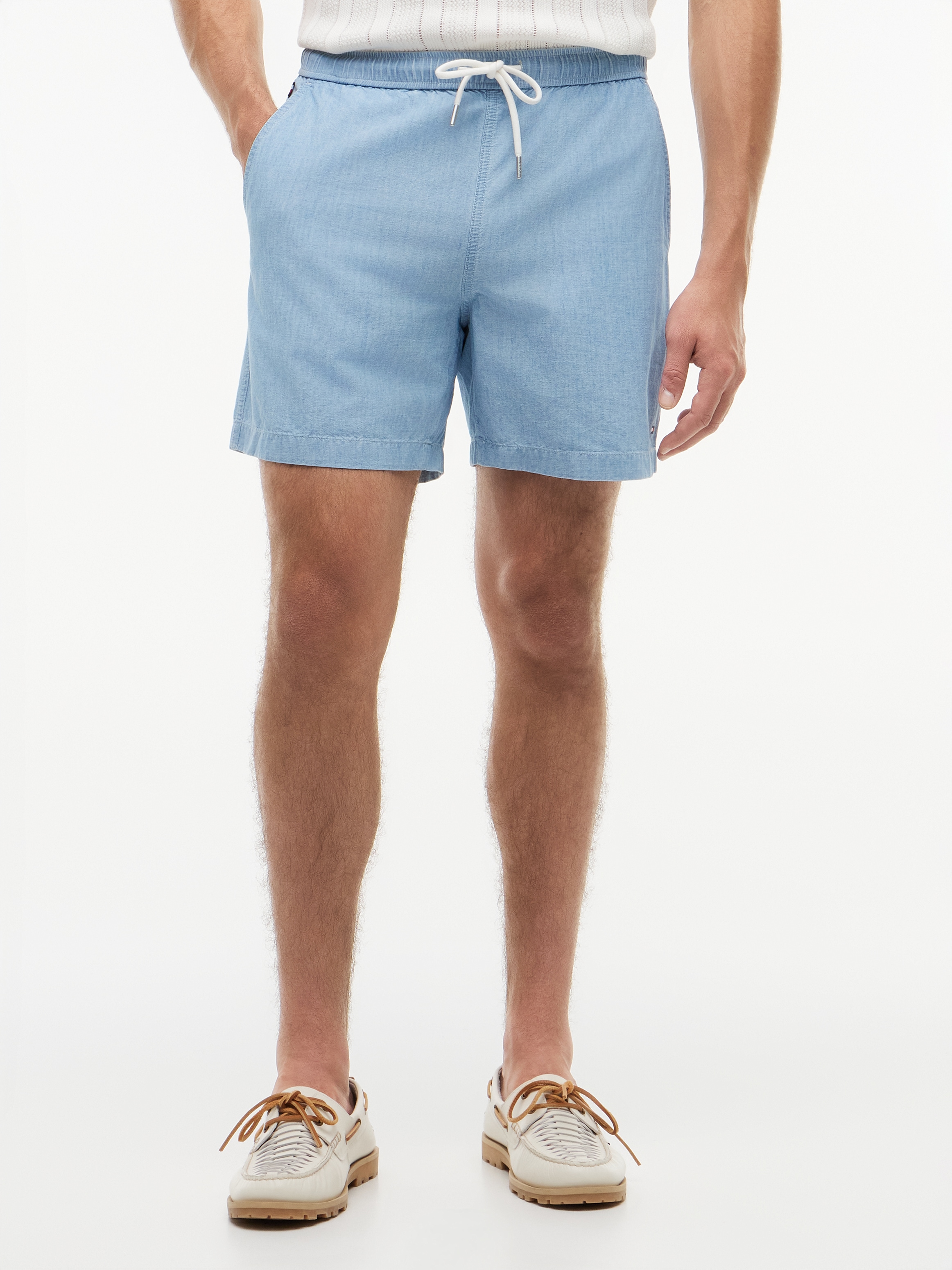 Tommy Hilfiger Shorts "DOVER 6" PO CHAMBRAY" im Chambray-Optik, elatischer Bund