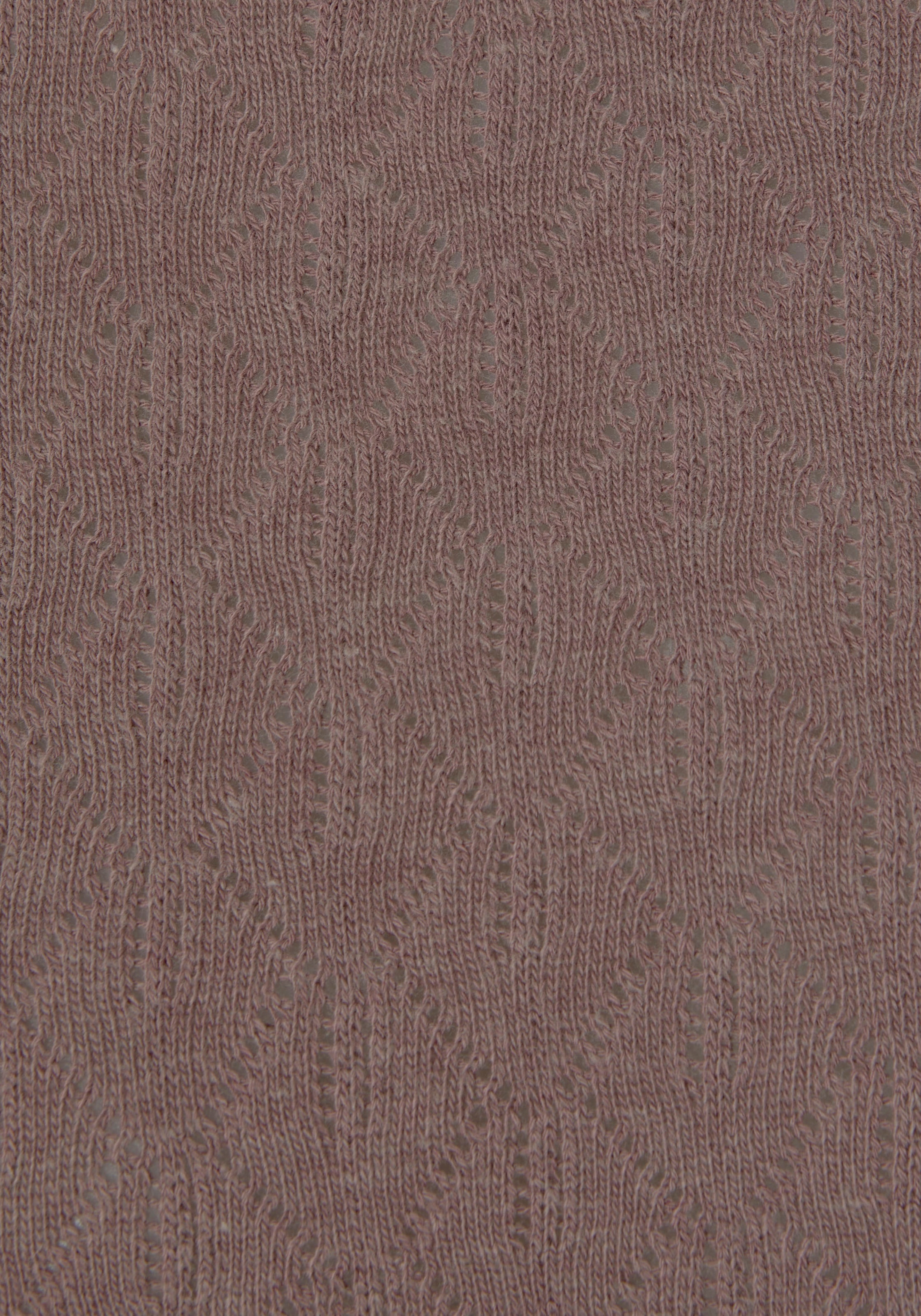 Vivance Langarmshirt »mit modischem Ajour-Muster«, aus weichem Baumwollstrick