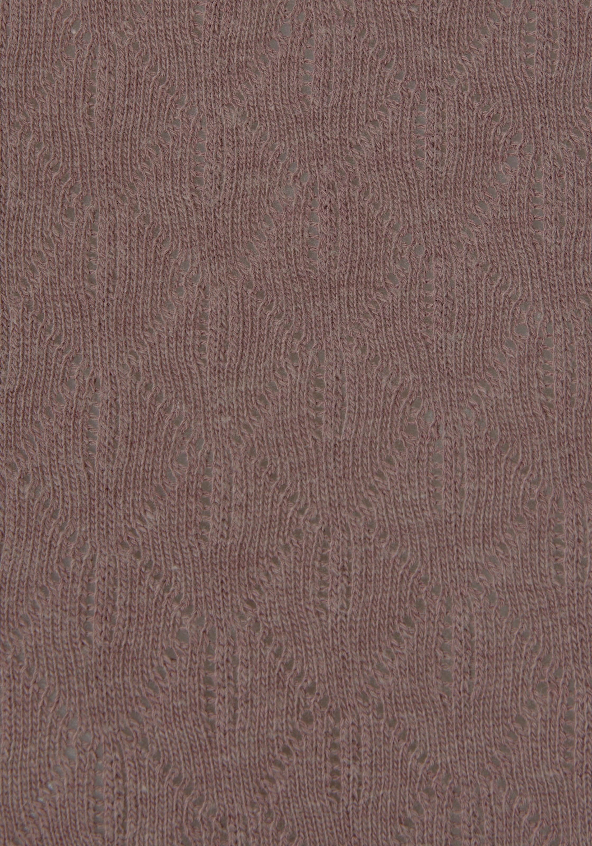Langarmshirt VIVANCE "mit modischem Ajour-Muster", Damen, Gr. 44/46, grau (taupe), Feinstrick, Obermaterial: 60% Baumwolle, 40% Polyester, Basic schmal normal, Rundhals, abgesteppt, Shirts Langarmshirt, aus weichem Baumwollstrick, Topseller 3
