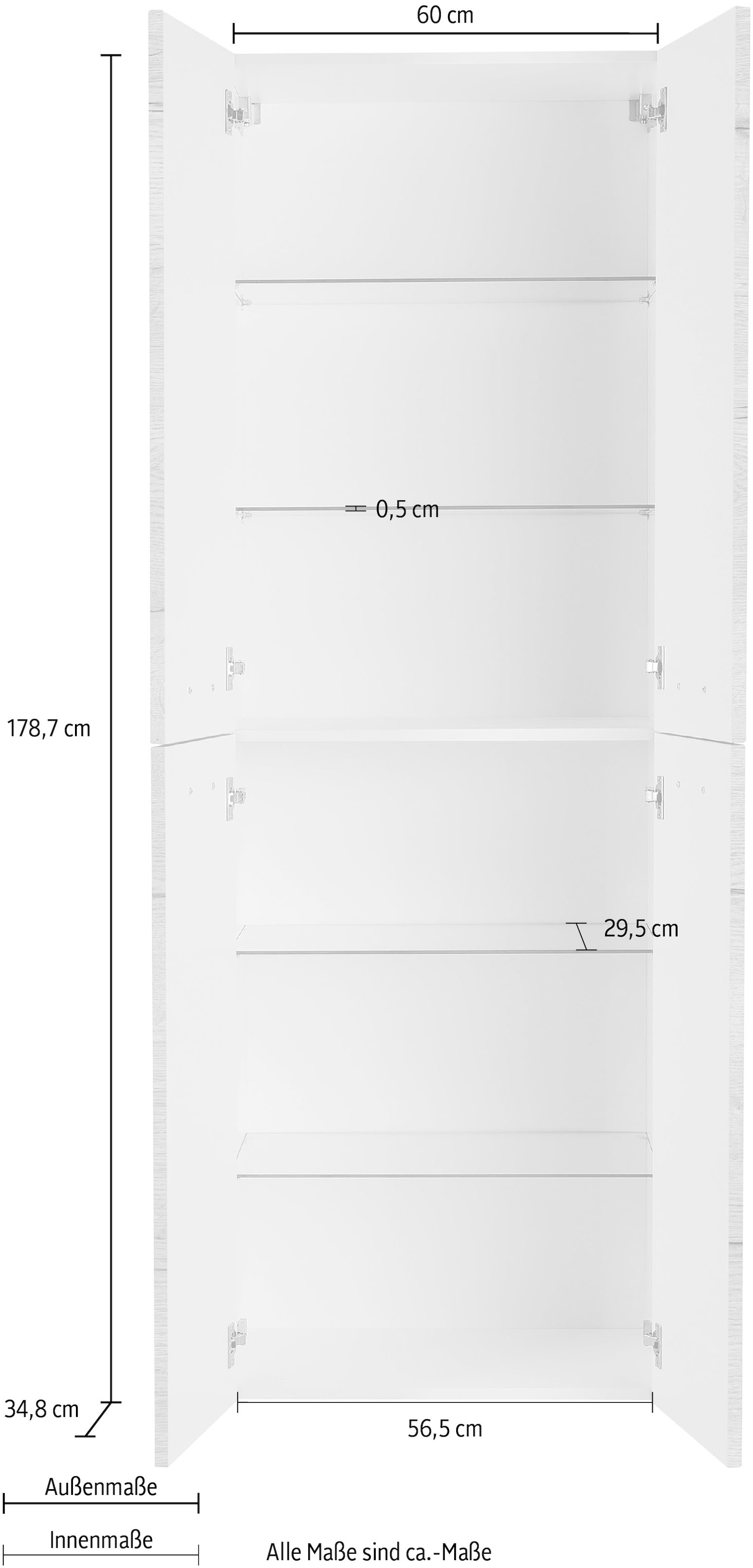 MARLIN Hochschrank »3040«, Breite 60 cm