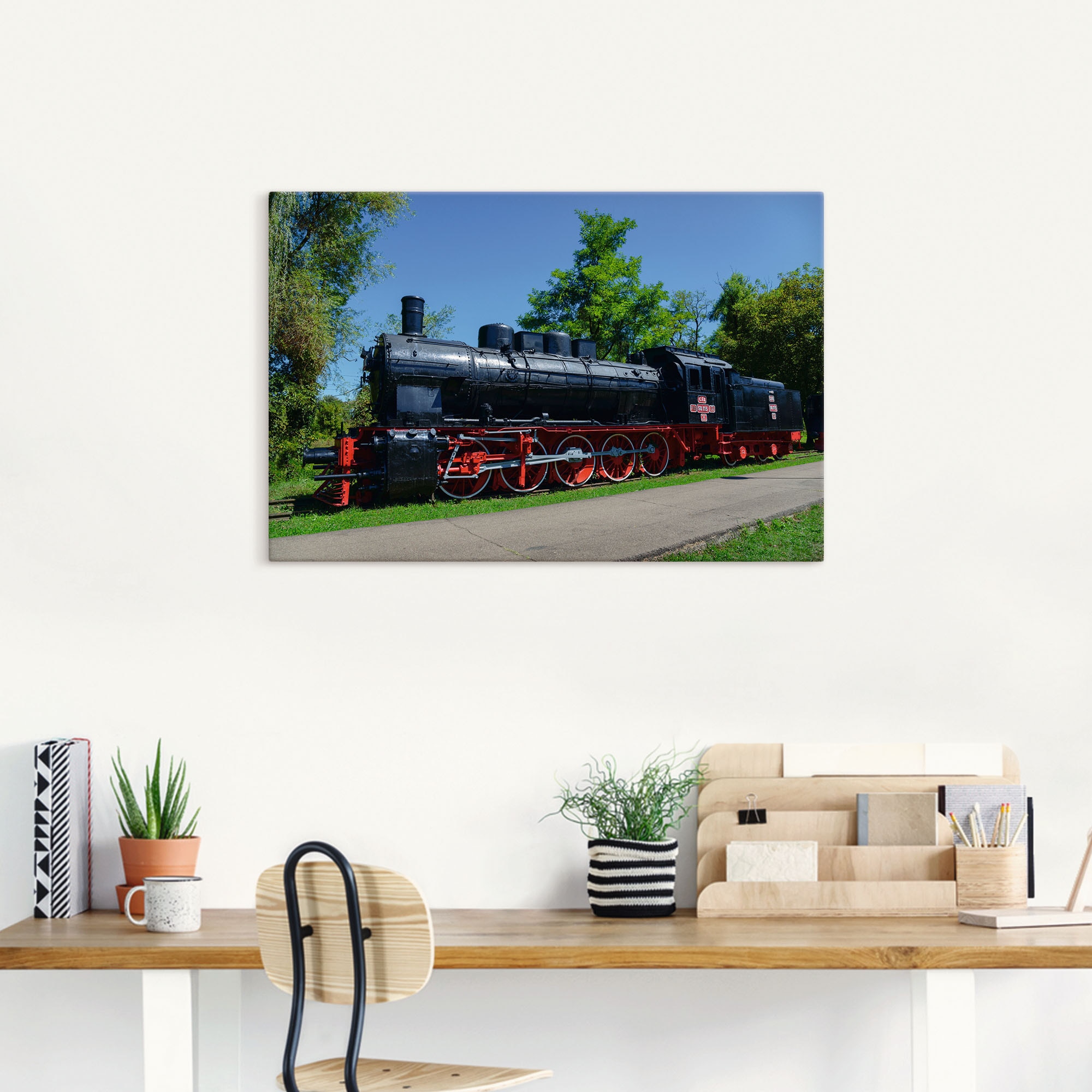 Artland Wandbild »CFR 50.115, Eisenbahn Museum, Resita«, Zugbilder, (1 St.), als Alubild, Leinwandbild, Wandaufkleber oder Poster in versch. Größen