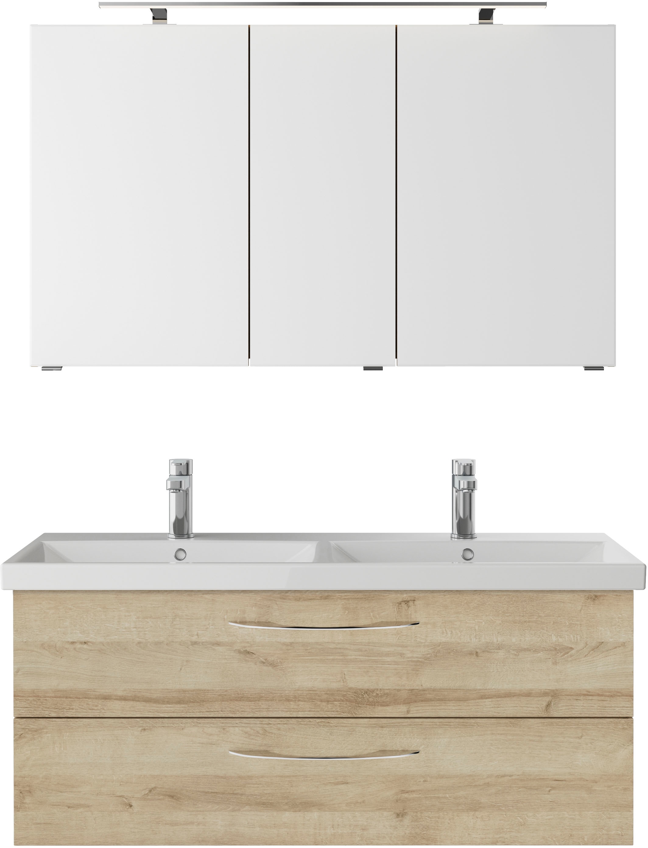 Saphir Badmöbel-Set "Serie 4035 2-teilig, Keramik-Doppelwaschtisch mit LED- günstig online kaufen