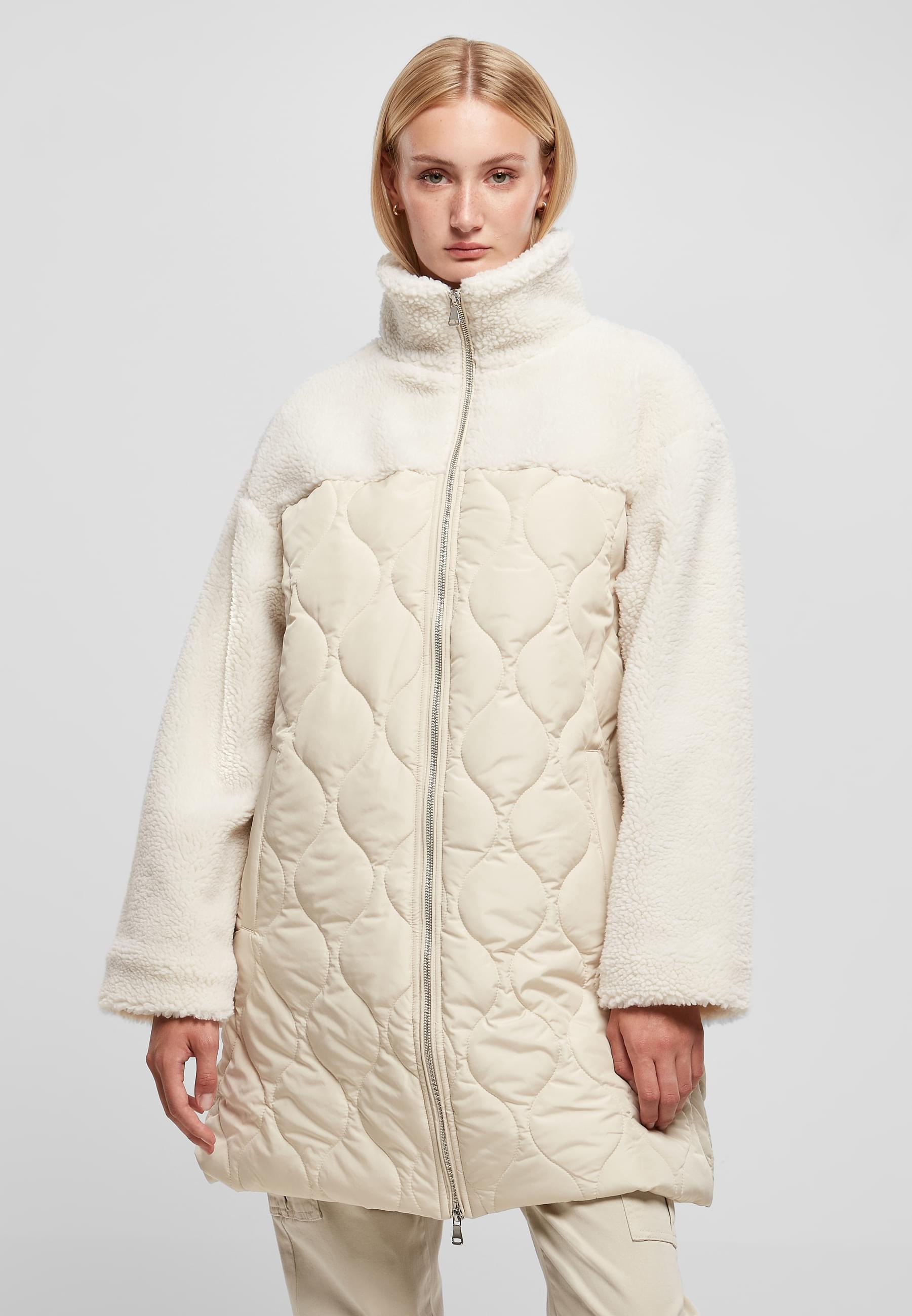 URBAN CLASSICS Winterjacke »Urban Classics Damen Ladies Oversized Sherpa Quilted Coat«, (1 St.), ohne Kapuze