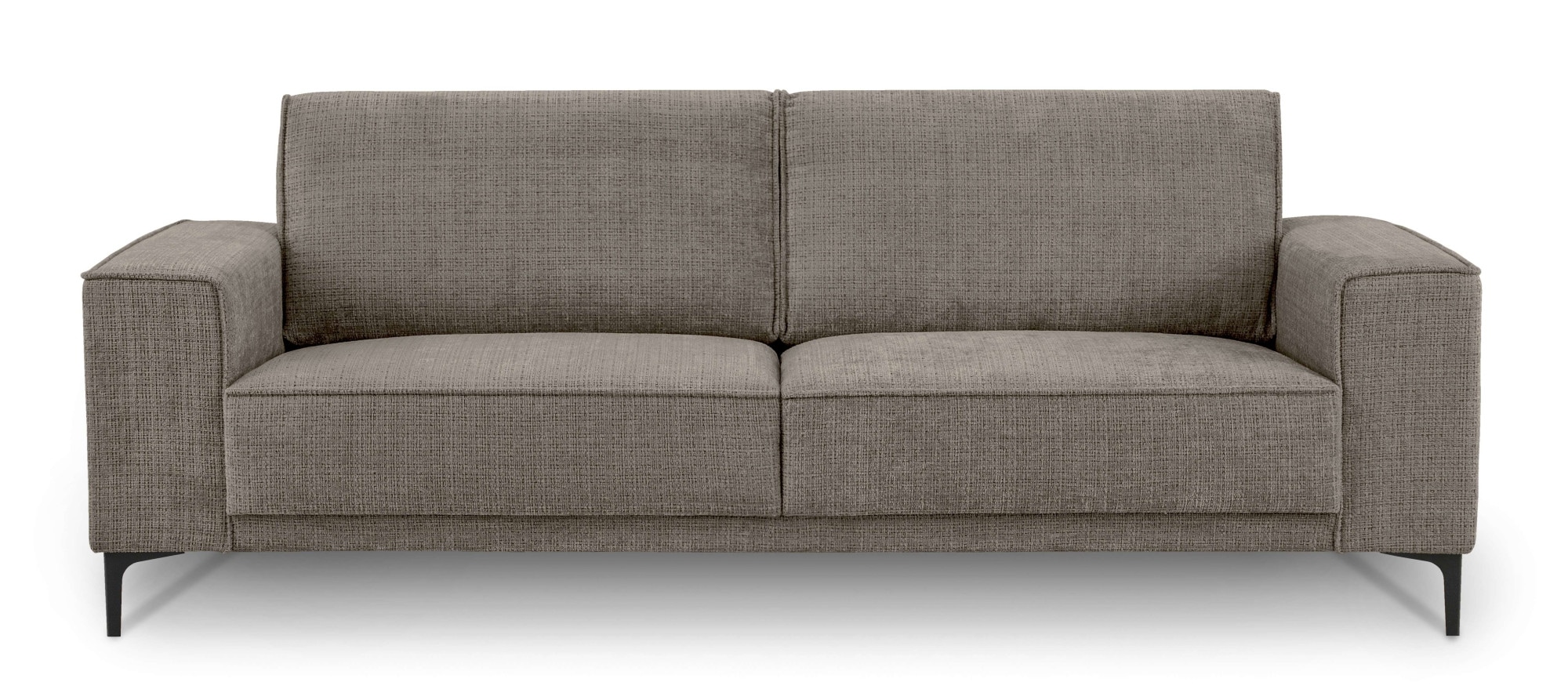 Places of Style 3-Sitzer »3er Sofa Oland, Struktur, Flachgewebe, Luxus-Microfaser, Boucle«, 224 cm, Wellenunterfederung, Skandi-Design, Metallfüße