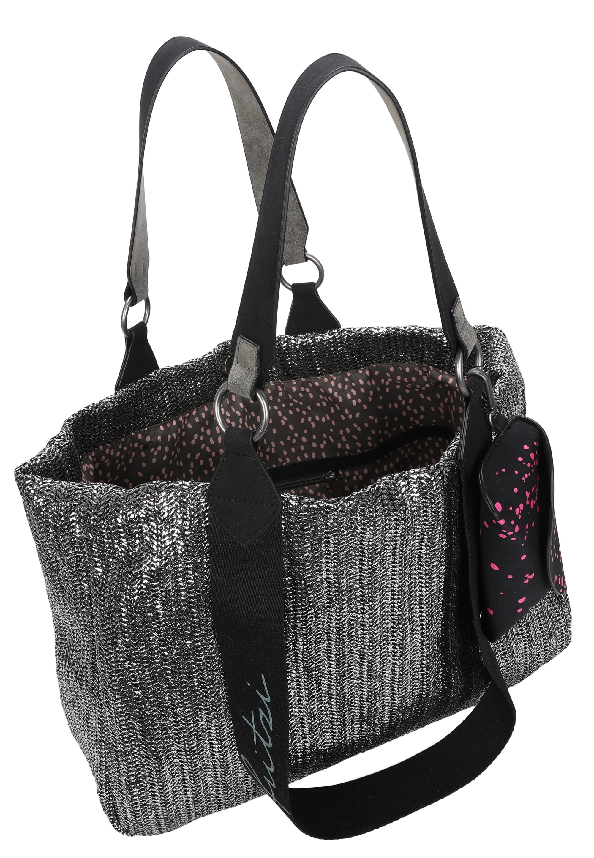 Fritzi aus Preußen Henkeltasche »Izzy Medium Limited Painted Straw«, mit abnehmbarem Brillenetui