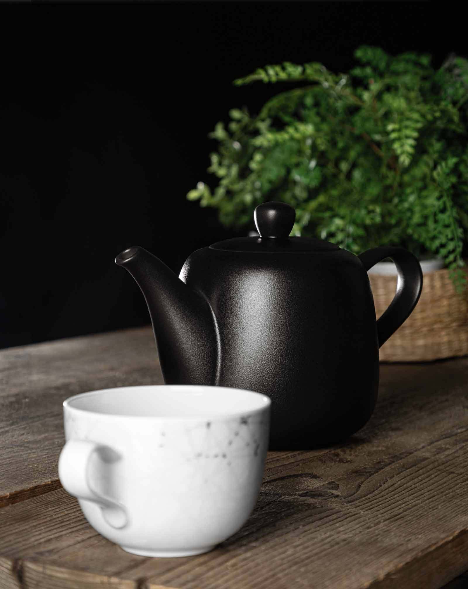 Seltmann Weiden Teekanne »Kanne mit Stövchen Liberty Velvet Black 1,6 l schwarz«