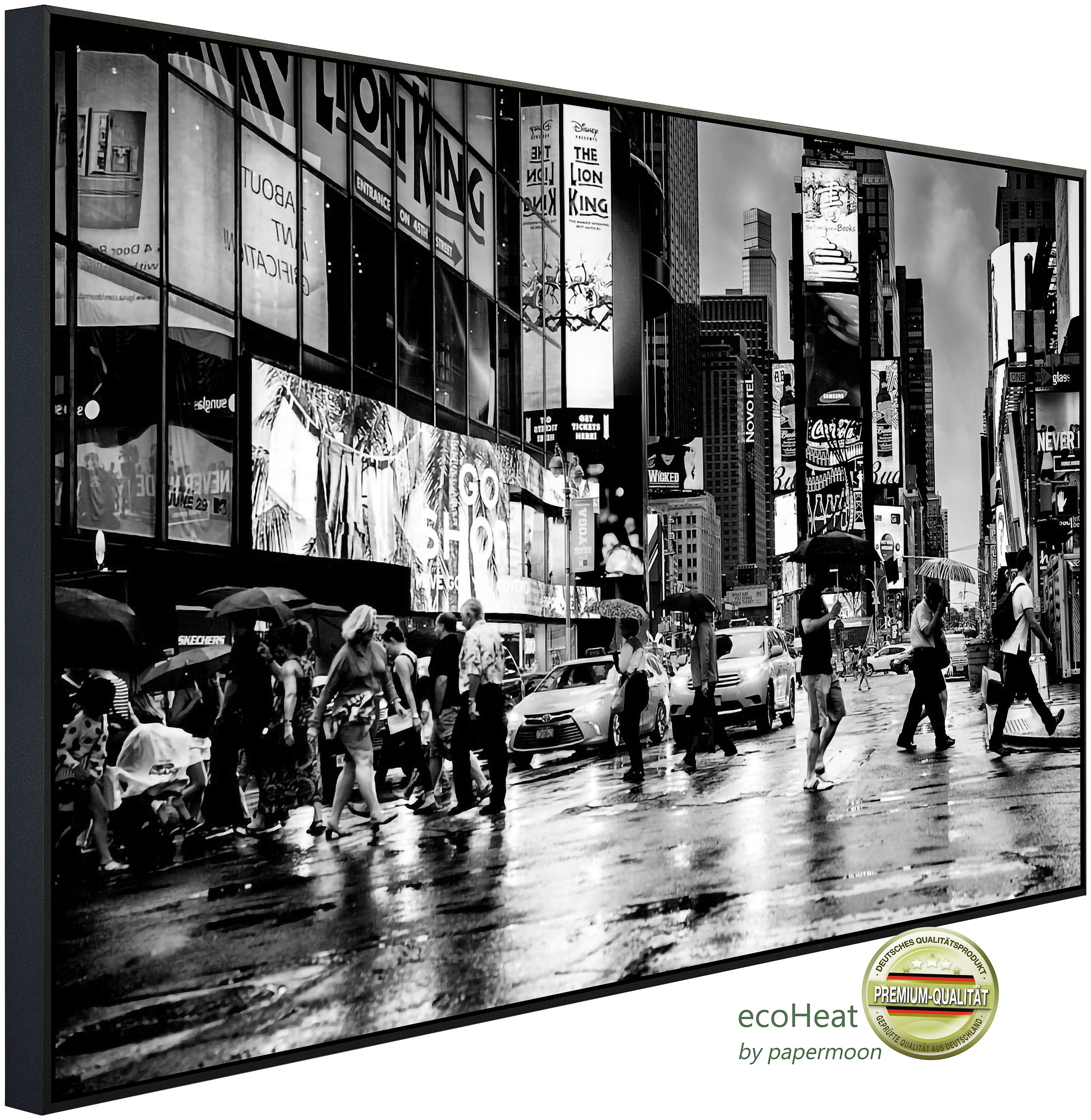 Infrarotheizung »Time Square Schwarz & Weiß«, sehr angenehme Strahlungswärme