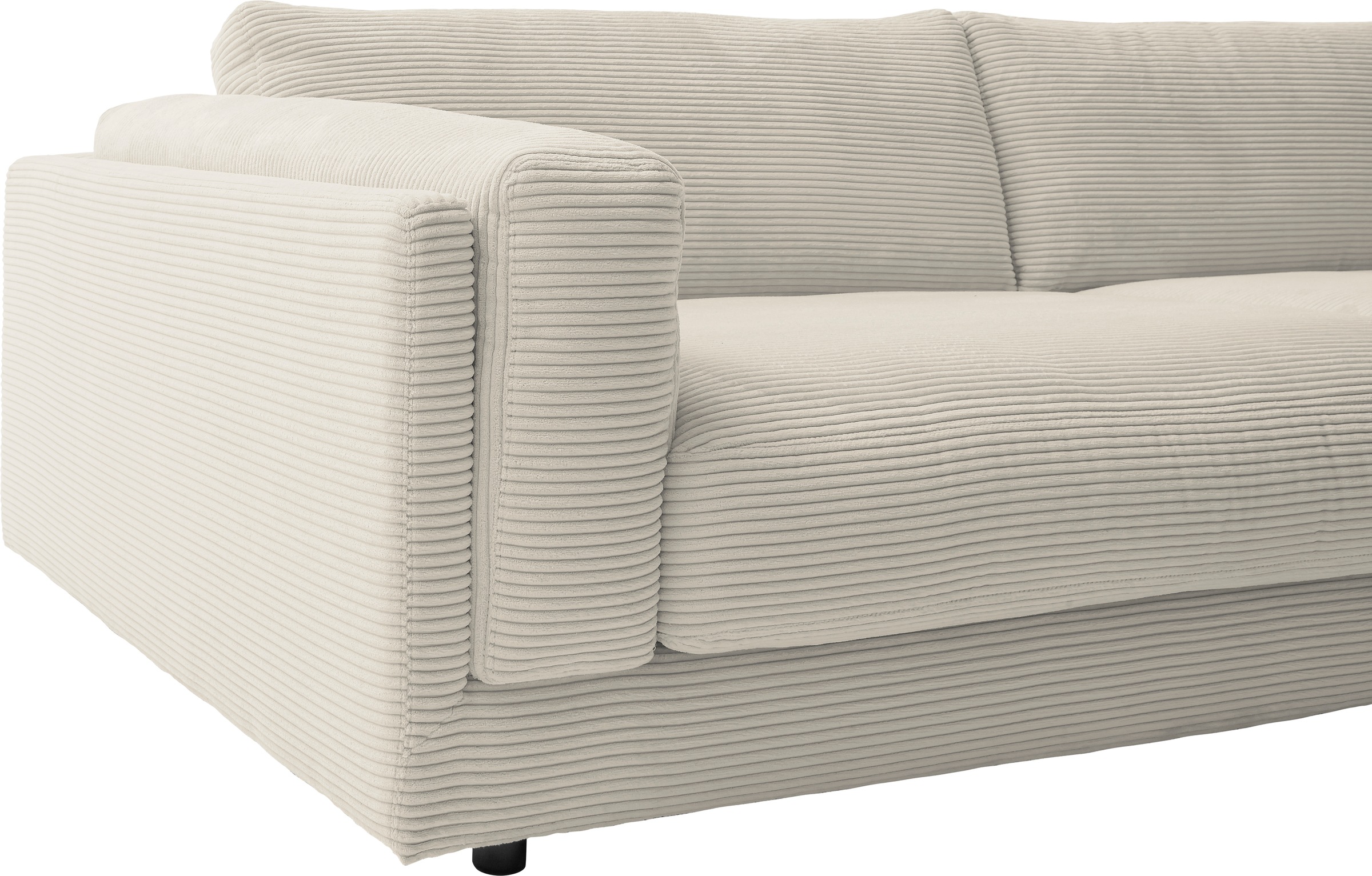3C Candy Big-Sofa »Karalis mit extra großer Sitztiefe, elegantes Mega Sofa zum Relaxen,«, auch in Cord- oder Leder-Bezug, lose Kissen, loungige Bequemlichkeit