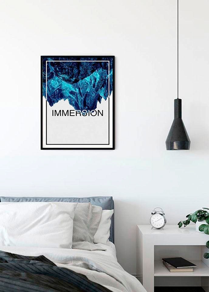 Bild KOMAR "Immersion Blue", bunt (farbe bild(er): bunt), B:50cm H:70cm, Holz, Papier, Bilder, Bild, Wandbild zur Dekoration - ohne Rahmen 3