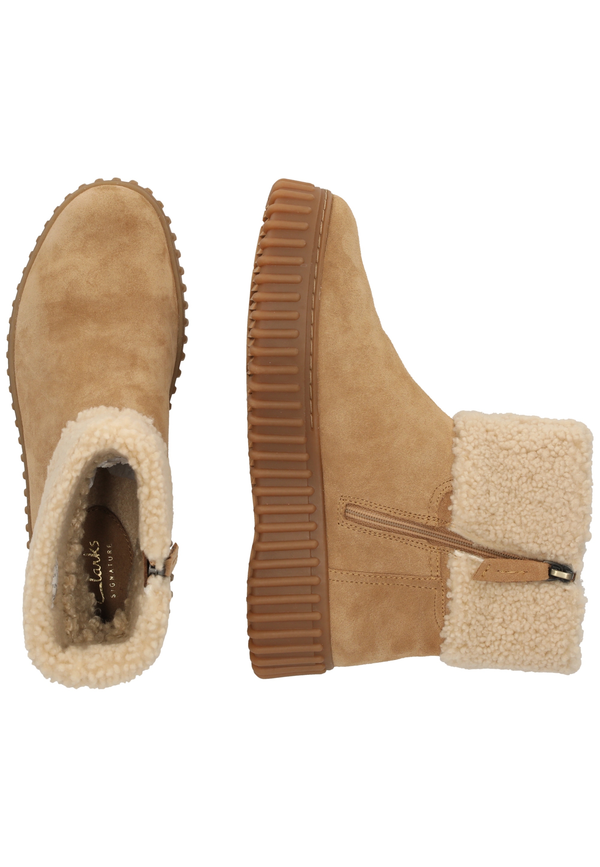 Clarks Stiefel »Torhill Turn Light Tan WLined«  mit charakteristischer, gerippter Sohle