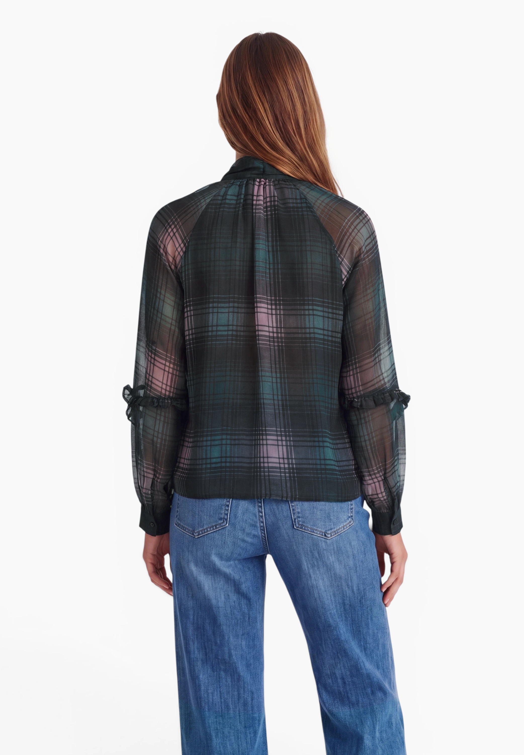 STREET ONE STUDIO Langarmbluse mit Chiffon-Layer